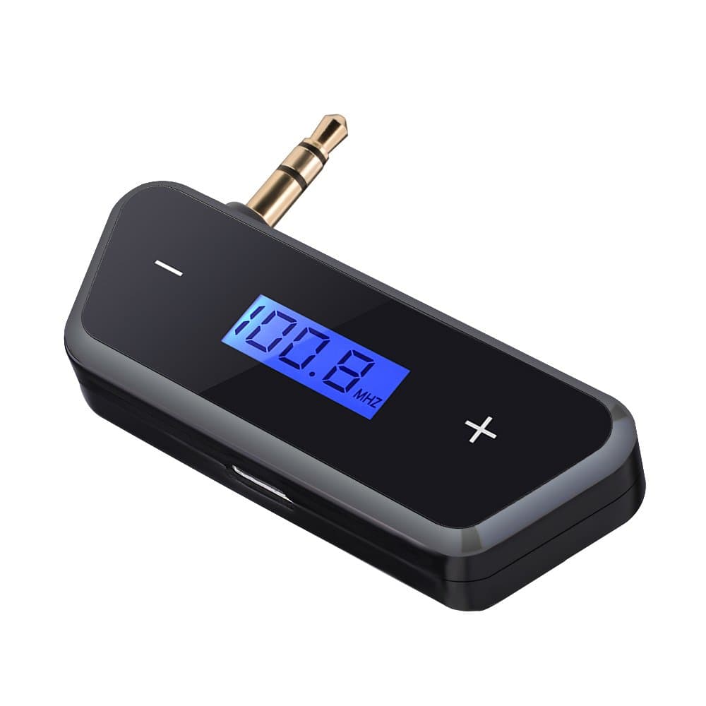 Teswell Mini Universal 3.5mm In-Car Wireless FM Transmitter Audio Radio Adapter for iPhone 6S/6S Plus Samsung Galaxy S7 S6 Edge and other Smartphones Audio Players