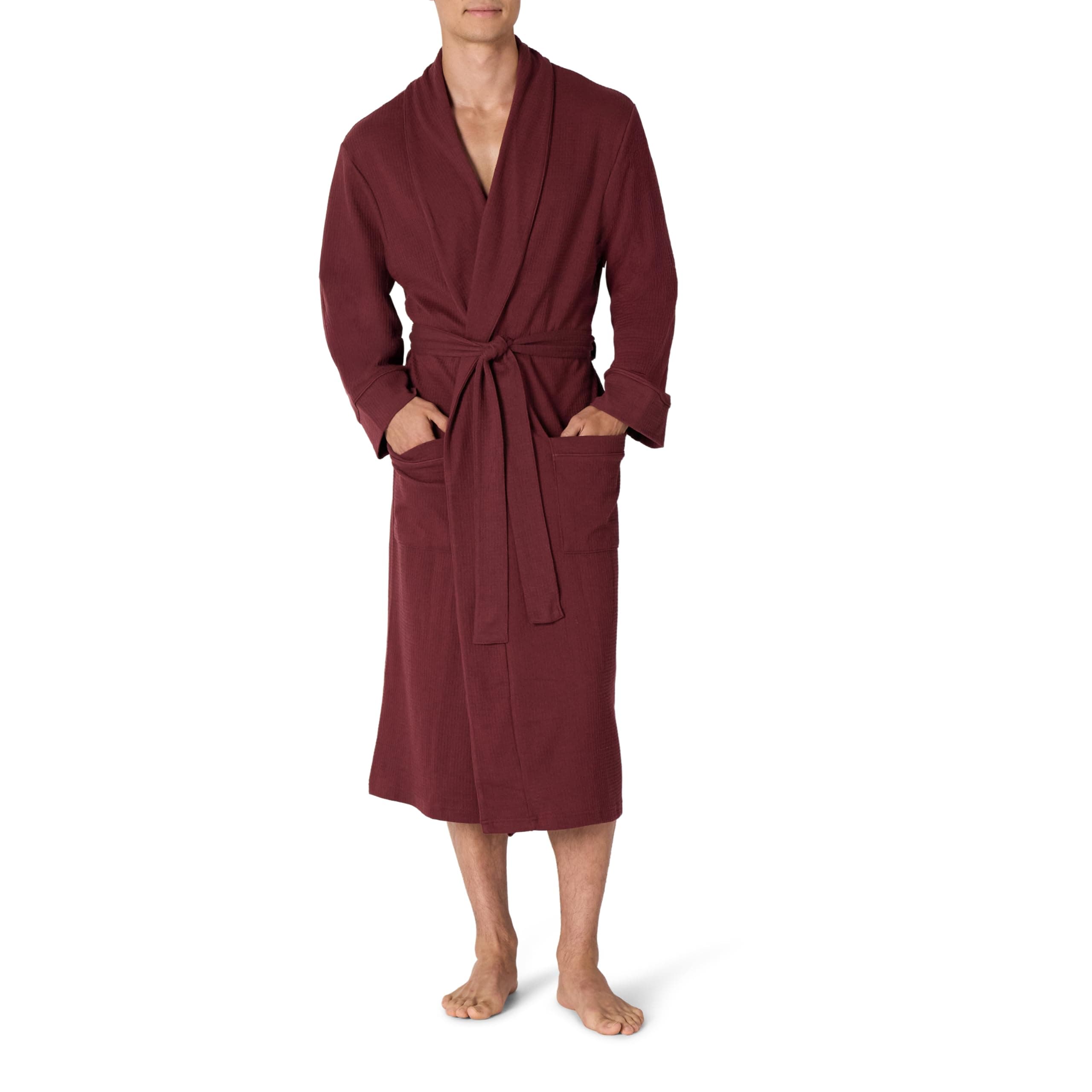 Amazon Essentials Men's Lightweight Waffle Bathrobe (Available in Big & Tall)
