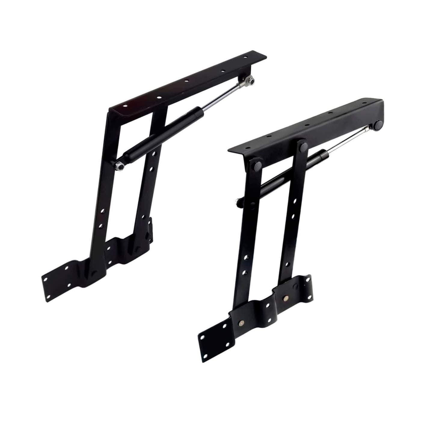 Dossini GreatBba 2pcs Folding Lift up Top Coffee Table Lifting Frame Desk Mechanism Hardware Fitting Hinge Spring Standing Rack Hinge Rack Bracket (Gas Hydraulic)