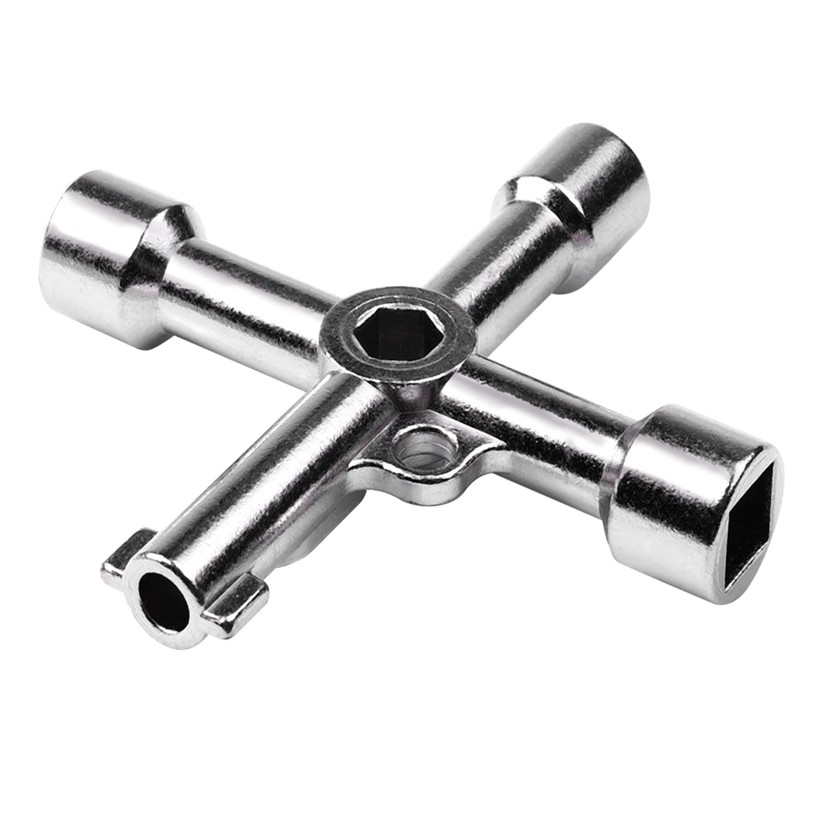 ATOPLEE 4 in 1 Alloy Triangle/square Universal Cross Triangle KEY for Train Electrical Elevator Cabinet Valve