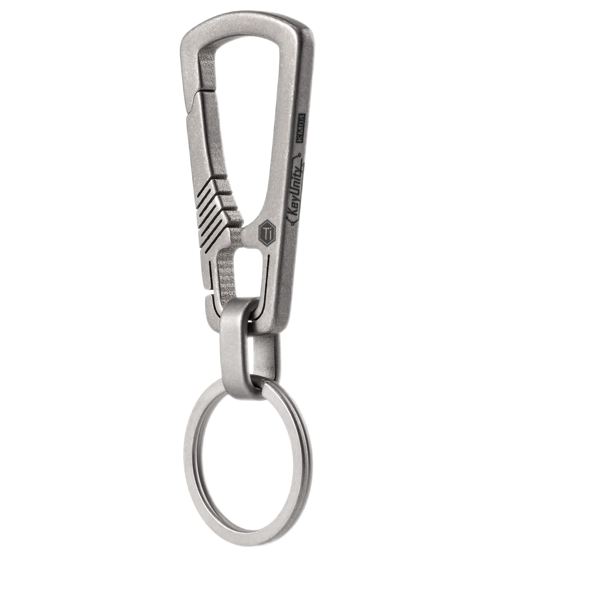 KM04 Titanium Carabiner Keychain Clip, Quick Release EDC Key Holder Organizer with Key Ring