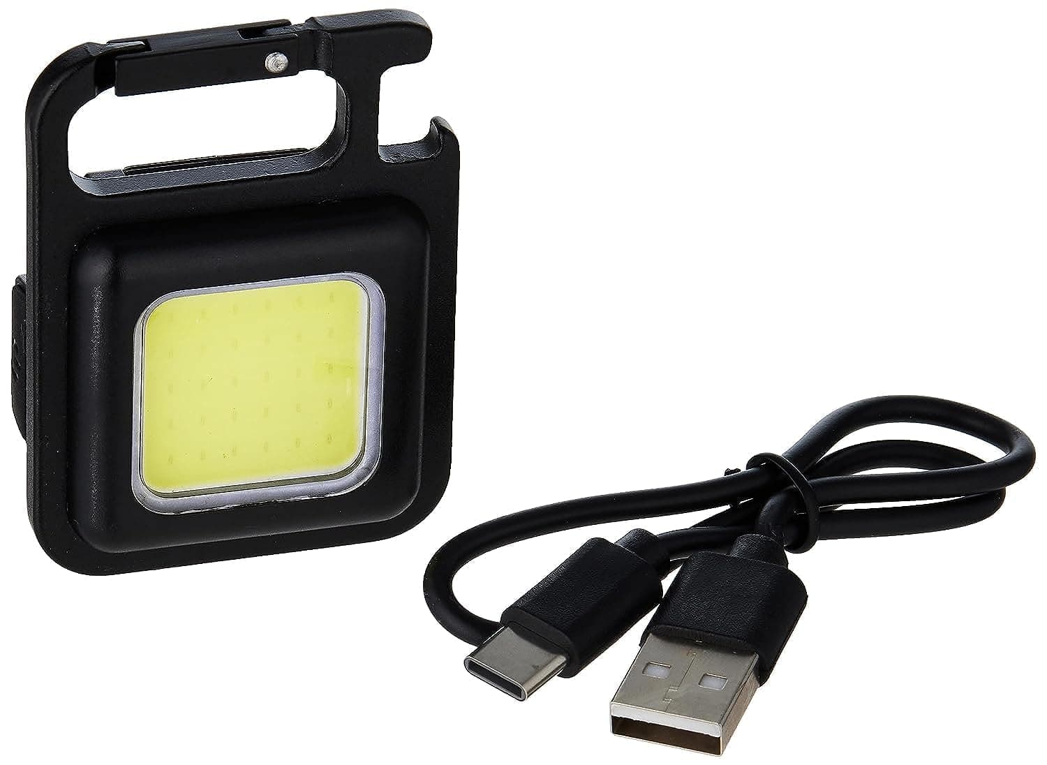 Pristar COB Small Flashlights Rechargeable 800 Lumens Keychain Mini Flashlight 4 Light Modes Portable Pocket Light with Folding Bracket Bottle Opener and Magnet Base for Camping Fishing, 2 Pack