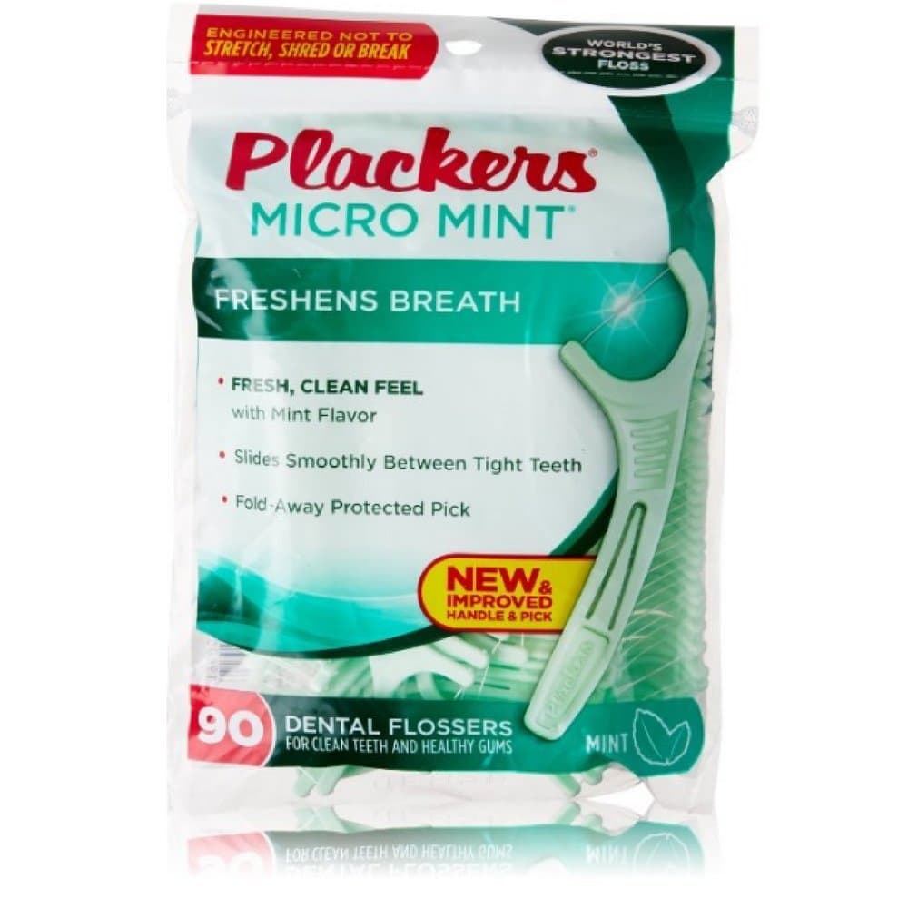 PLACKERS Dental Flossers Micro Mint 90 Each (Pack of 2)