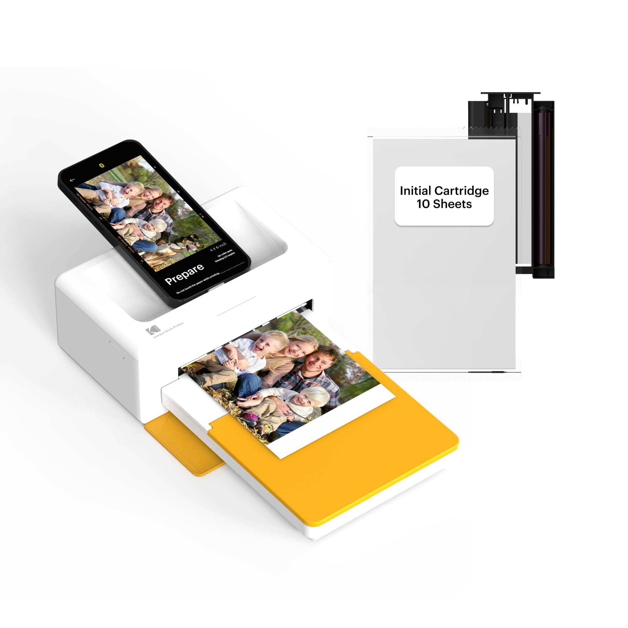 Kodak Dock Plus 4x6 Portable Instant Photo Printer, Compatible with iOS, Android and Bluetooth Devices Full Color Real Photo, 4Pass & Lamination Process, Premium Quality - Convenient
