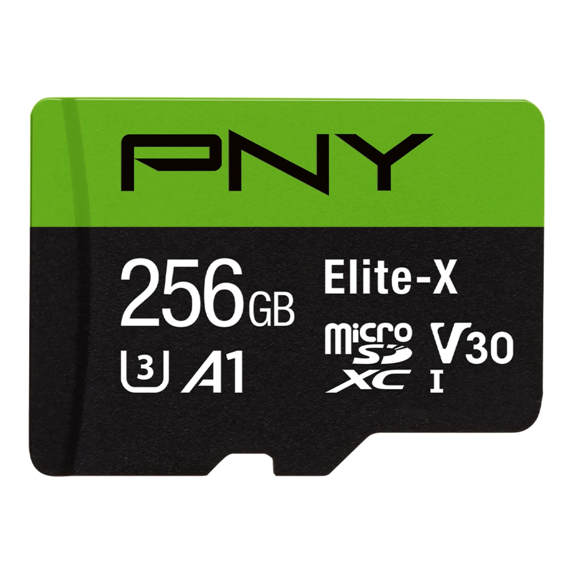 PNY Elite-X Class 10 U3 microSDHC Flash Memory Card 256GB P-SDU256U3100EX-GE