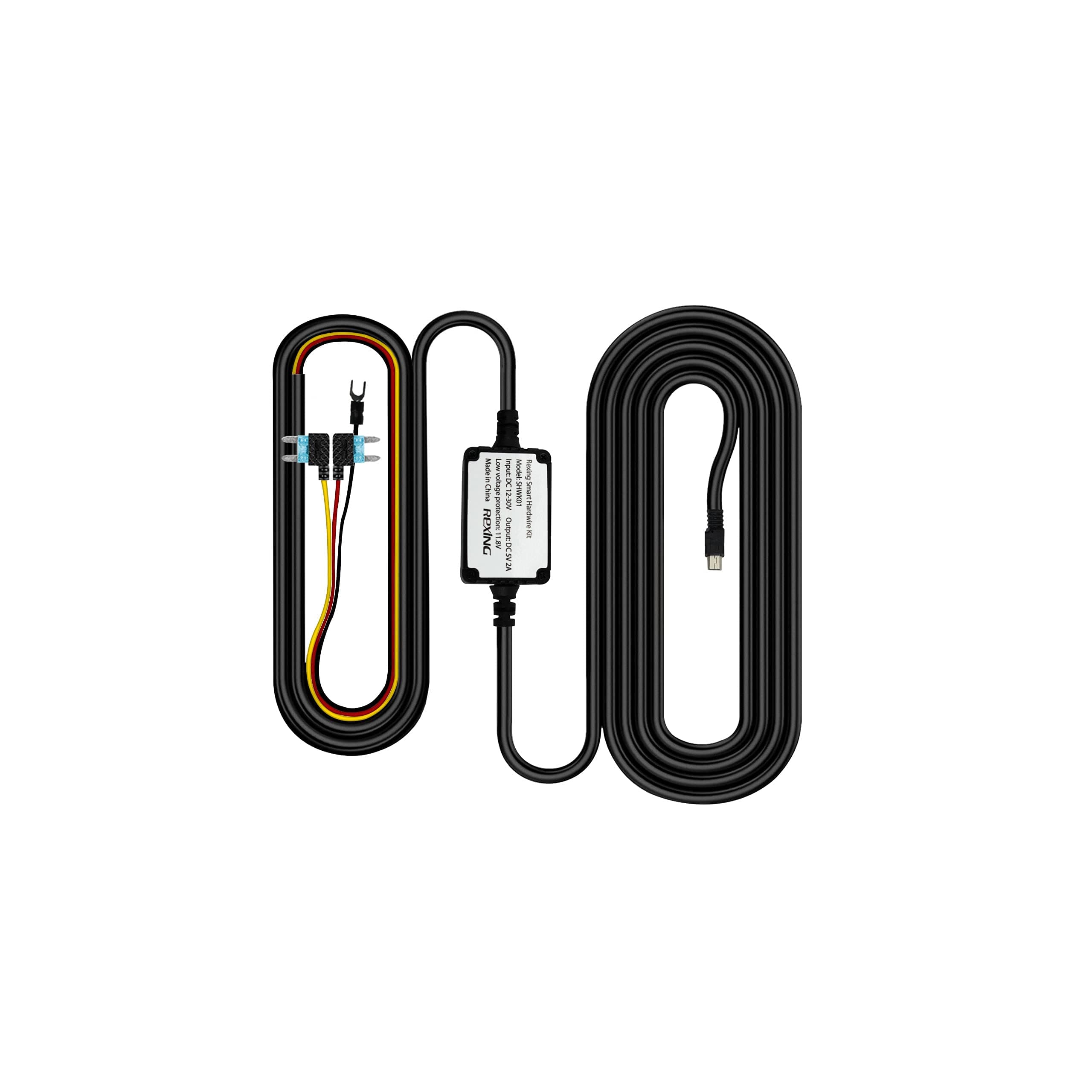 Rexing Smart Hardwire Kit Mini-USB Port for Rexing V1 V1P WiFi Version V3, V5 and S1 Dash Cams…