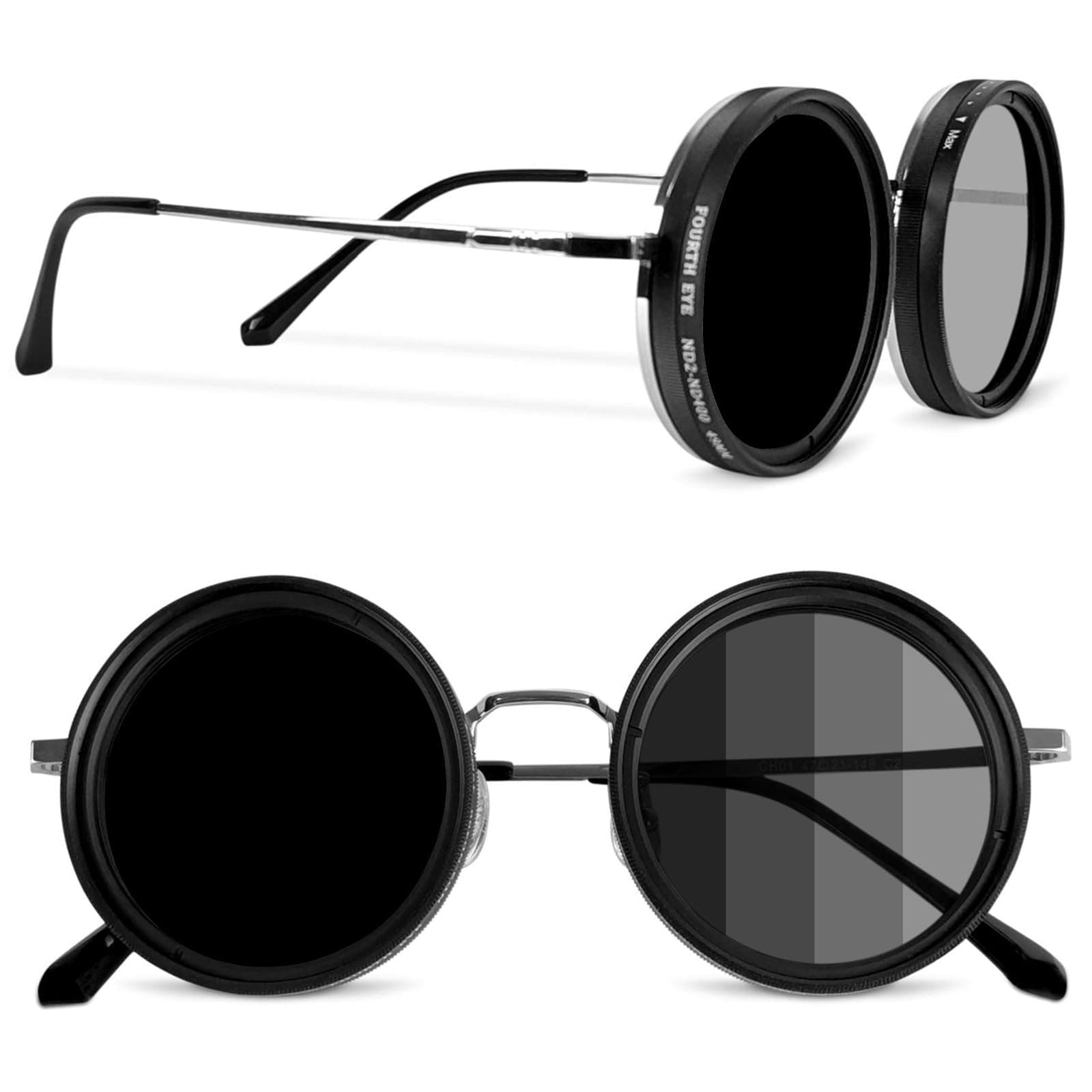 Adjustable Sunglasses Stepless, Using ND filter, adaptive Sunglasses,1-9 Levels for outdoors - Eyewear with Adjustable fit