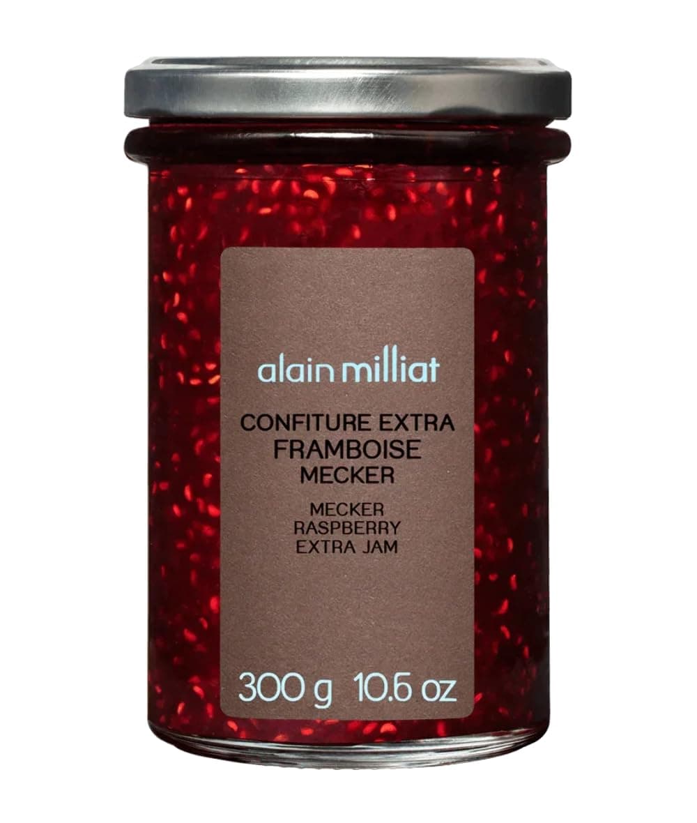 Mecker Raspberry Jam, 10.6 Oz (One 300g Glass Jar)