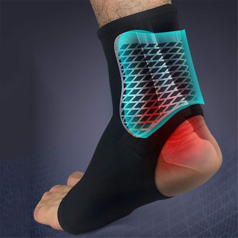 Ankle Support Sleeve, Ankle Compression Brace Wraps for Sport Protect, Ankle Sprain, Stable Ligament, Plantar Fasciitis, Eases Swelling, Heel Spurs, Injury Recovery, Joint Pain and More (L)