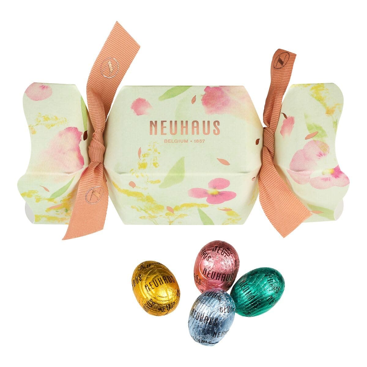 NEUHAUSBelgian Chocolates Cracker – 6 Chocolate Eggs Assorted Milk, White & Dark Chocolate – Easter Egg Assortment - Easter Gift – Gourmet Chocolate Gift