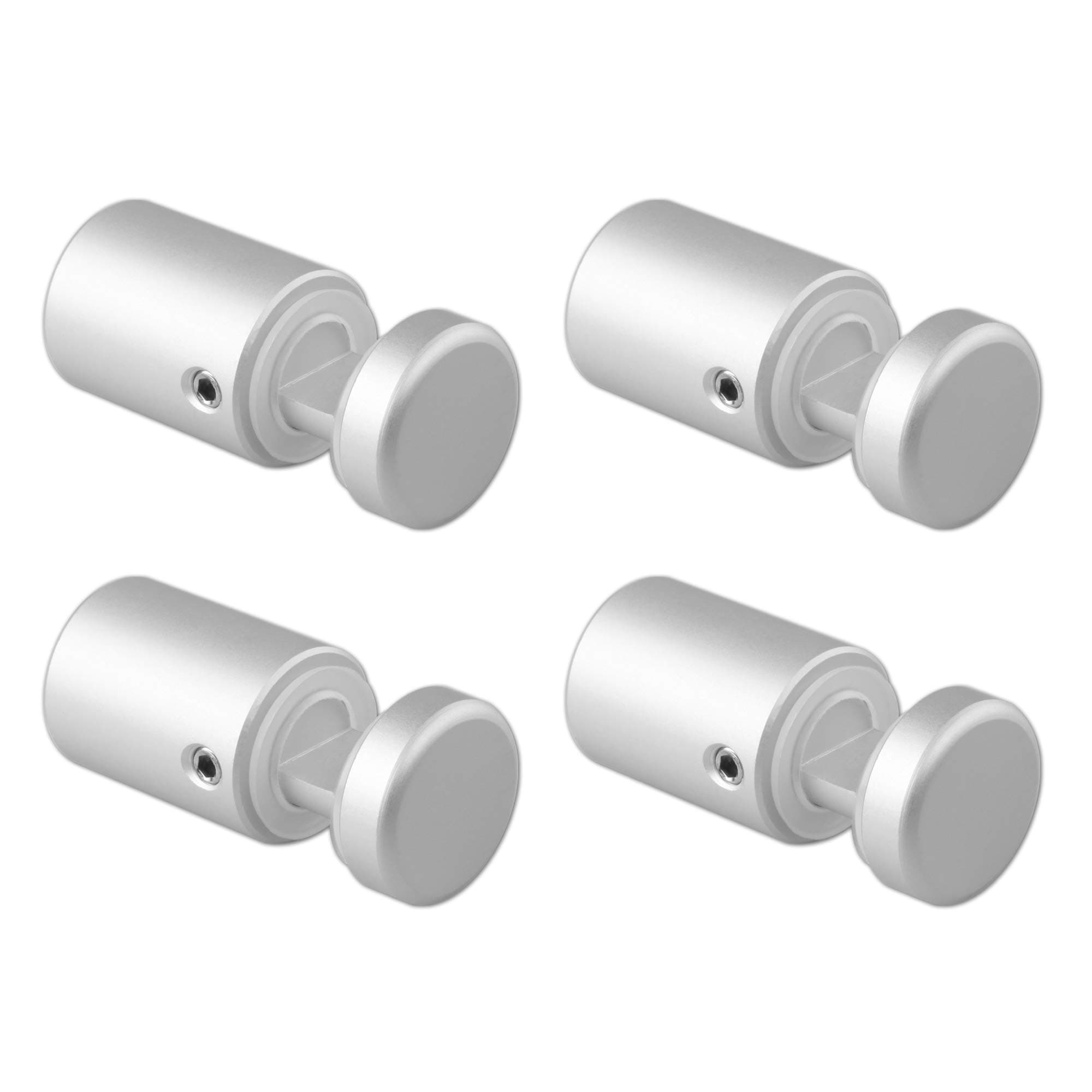 Side Clamp Standoffs 3/4" x 1" Solid Aluminum, Edge Grip Sign Standoffs for Glass, Burglarproof Sign Standoff, Standoffs Hardware, for Acrylic, Glass, PVC, Glass Panel with 2 pcs Spacers