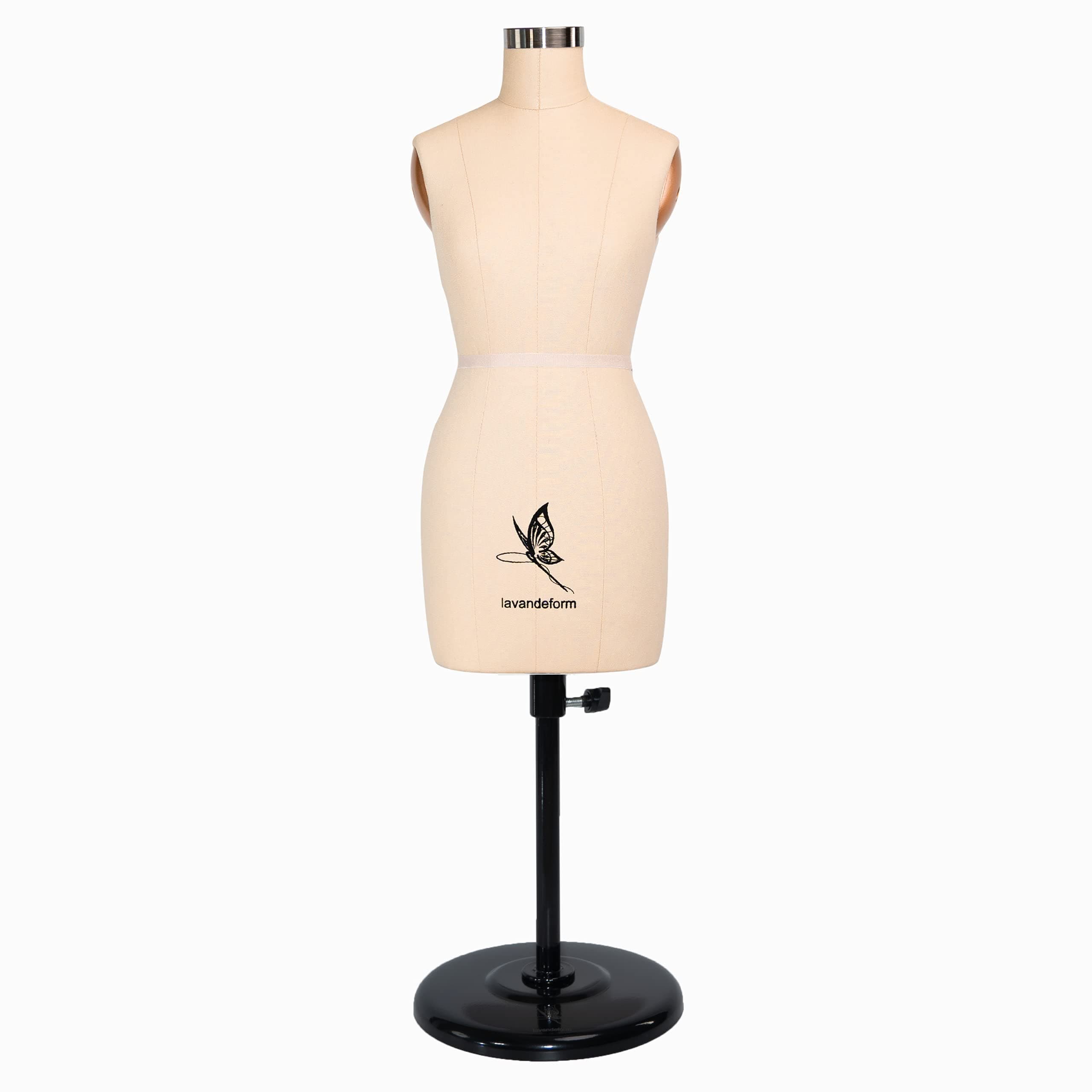 Half Scale Dress Form 1:2 Miniature Sewing Half Size Mannequin. straightly into Body Inside,(Not Adult Full Size) Fully Pinnable Dressmaker Dummy. (beiges)
