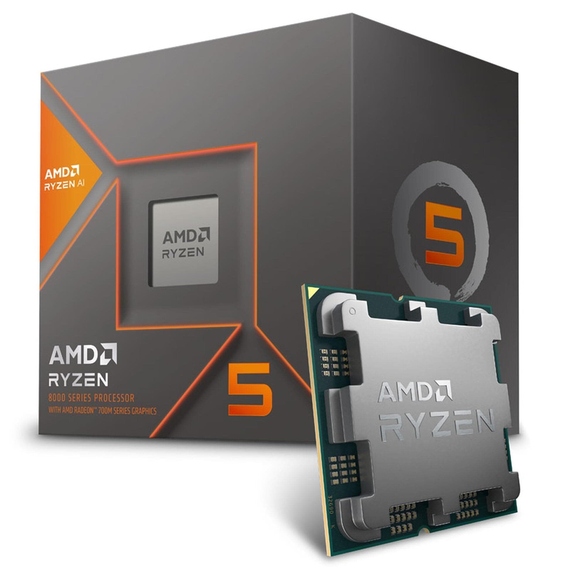 AMD Ryzensets 5 8600G processor (integrated Radeon Graphics,Ryzensets AI, 6 cores/12 threads, 65W TDP, AM5 Socket, Cache 22MB, up to 5,0Ghz max booth, with wraith stealth cooler)