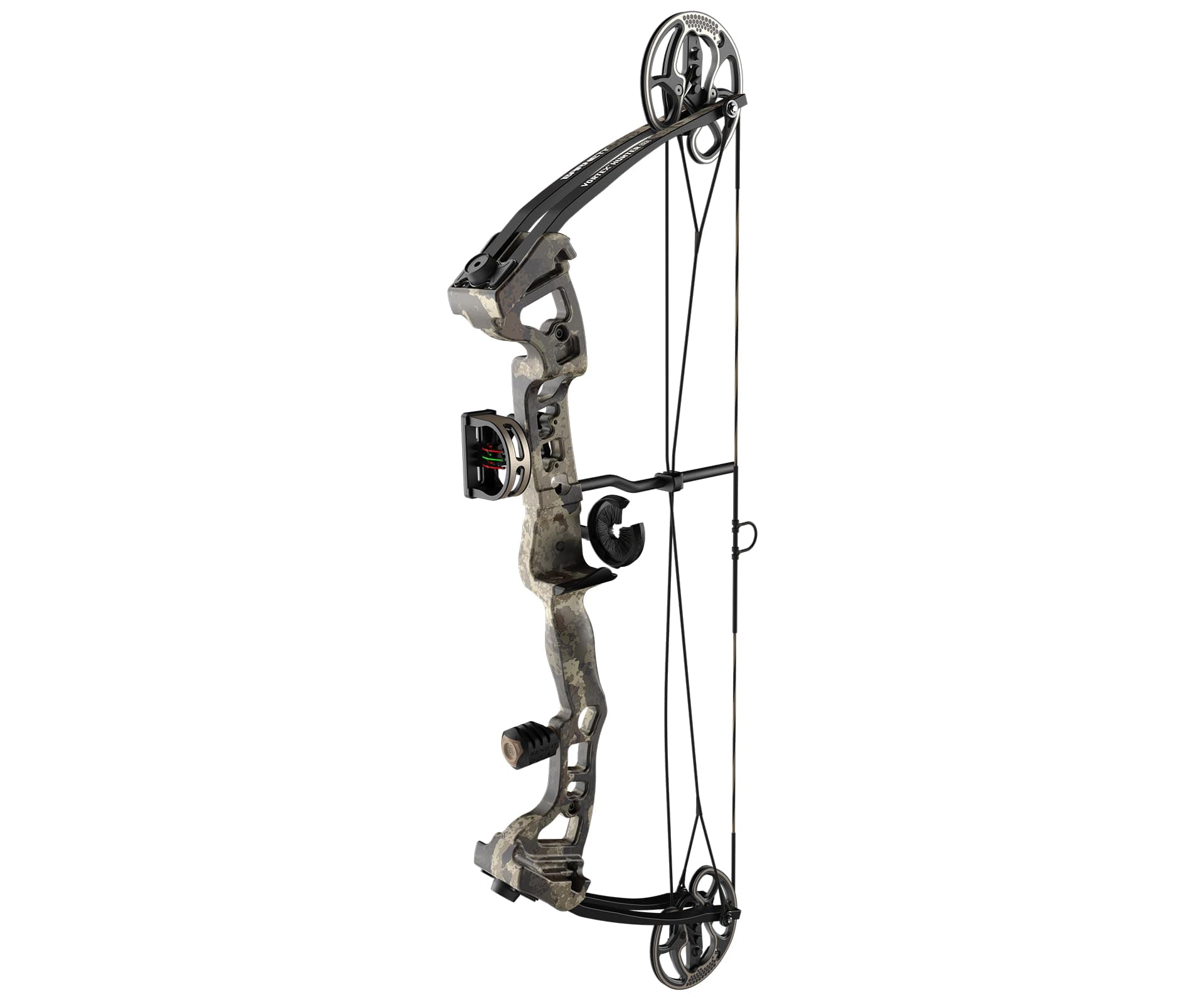 Barnett Vortex Hunter G3 Compound Bow - 45-60lb Draw Weight, 26-30in Draw Length, Veil Camo, with D Loop, Arrow Rest, Quiver, Stabilizer, Adjustable 3 Pin Fiber Optic Sight - for Teens & Adults