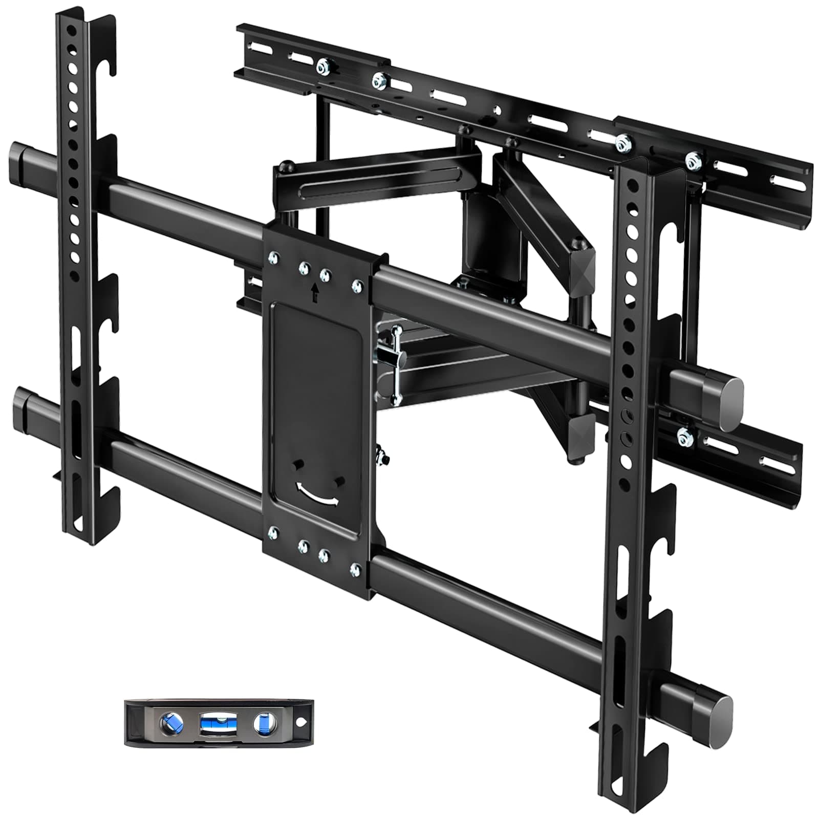 Full Motion TV Wall Mount for 32-65 Inch Flat&Curved TV, KDG TV Mount Bracket Dual Swivel Articulating Extension Tilt Arms with VESA 400x400mm Up to 121lbs