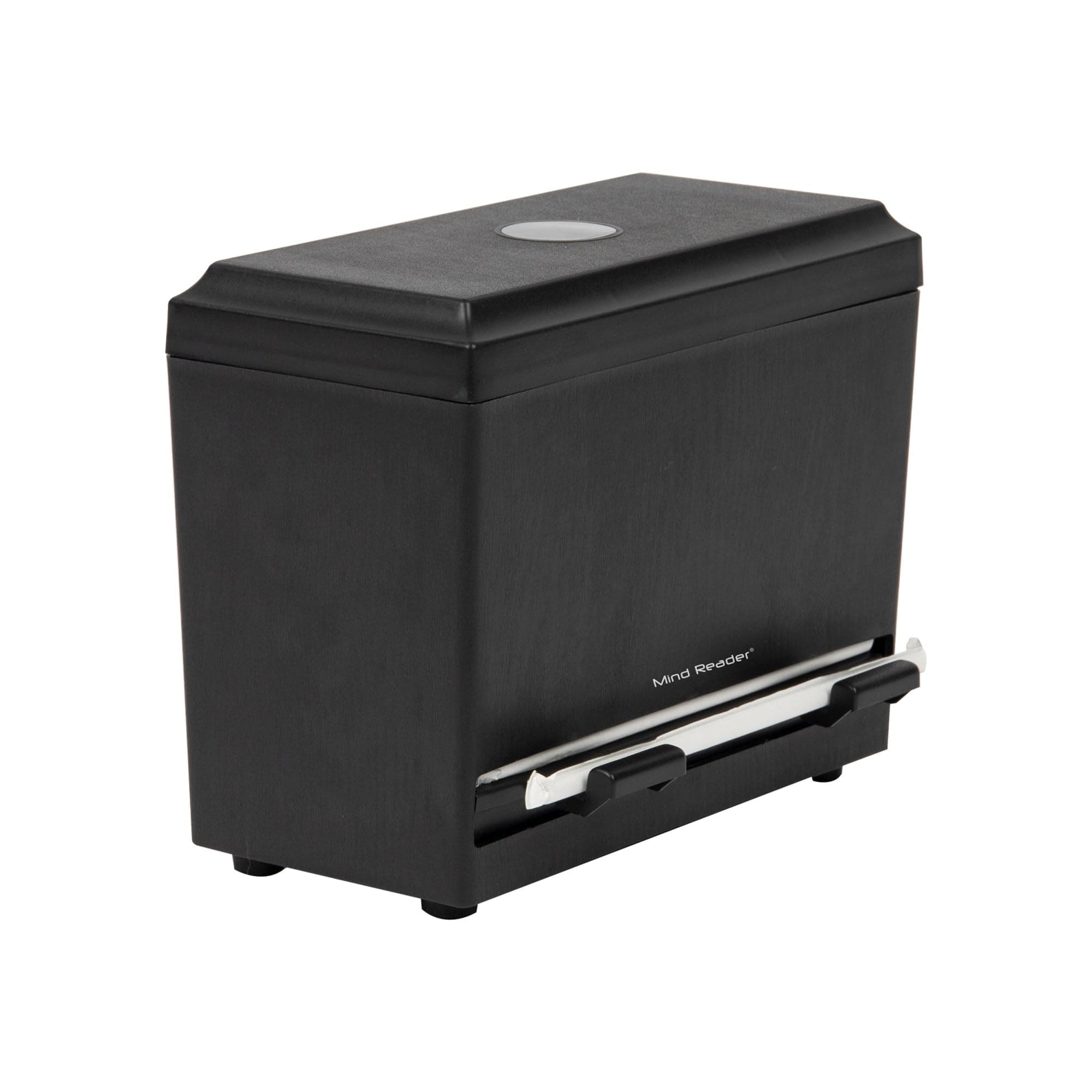 Mind Reader Straw Dispenser, Pencil Dispenser, Classroom Must Have, Restaurant Supply, Plastic, 9.25"L x 4.5"W x 7.5"H, Black