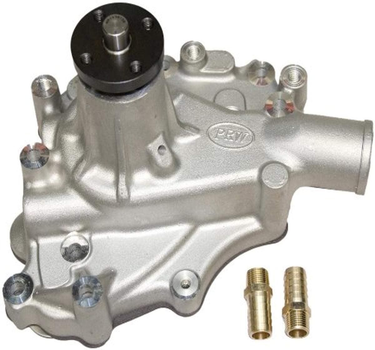 PRW 1430200 Performance Quotient As-Cast High Flow Left Inlet Aluminum Water Pump for Ford 302 1970-78, 351W 1970-87