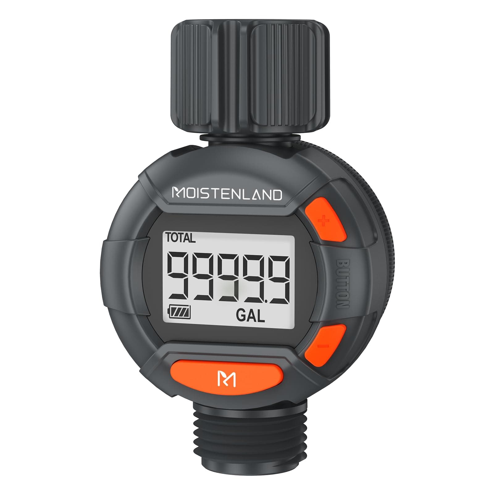 Moistenland Water Flow Meter, Water Meter, Standard 3/4" Thread, High Accuracy and IP6X Waterproof, Perfect for Garden Hose/RVs