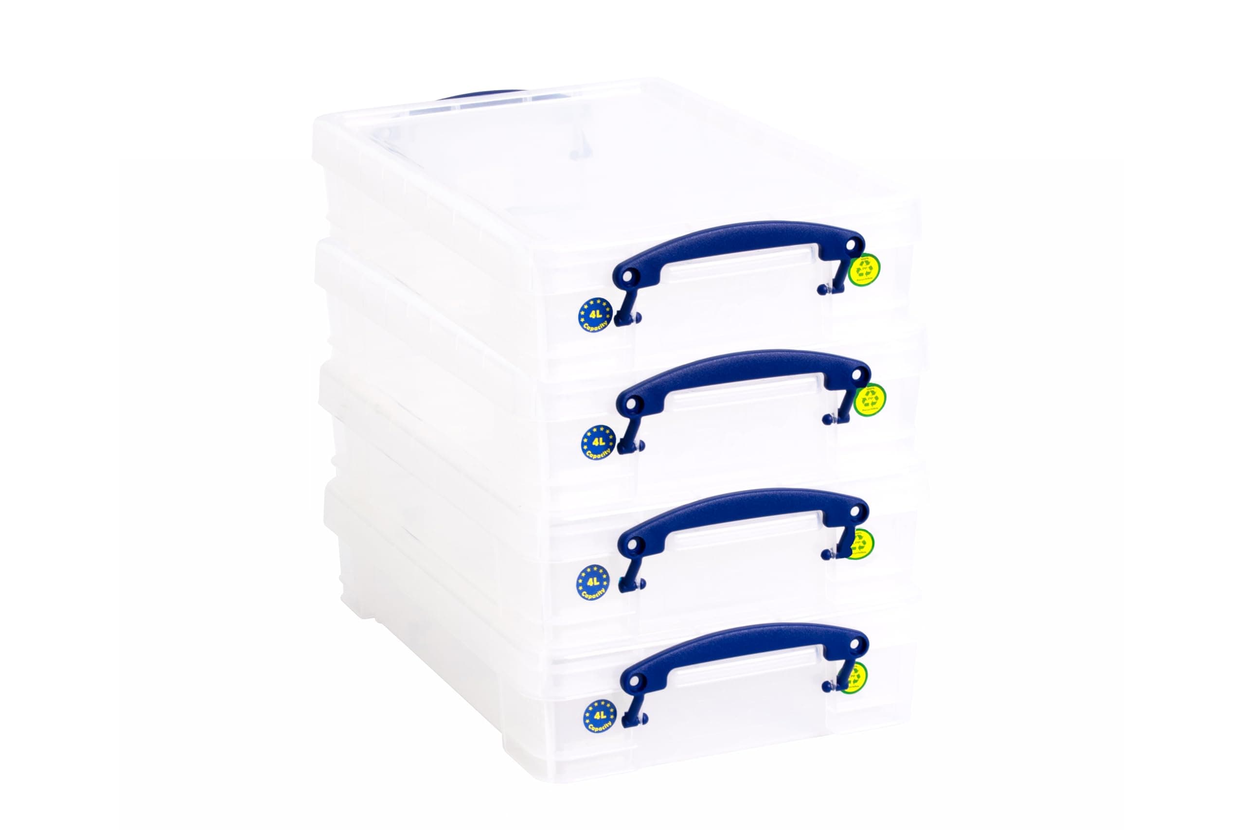 Plastic Storage 4 Litre Clear (Pack Of 4)