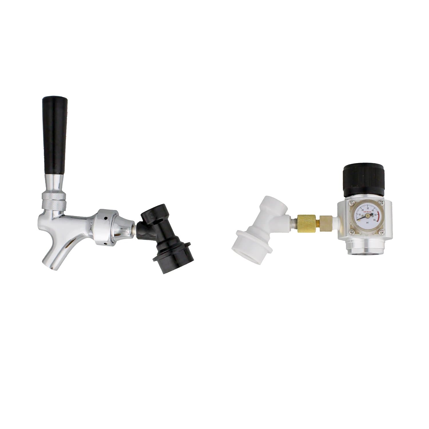 Portable Cornelius Keg Dispense Kit - Mini CO2 Regulator and Draft Beer Dispenser Keg Spout for Beer and Soda