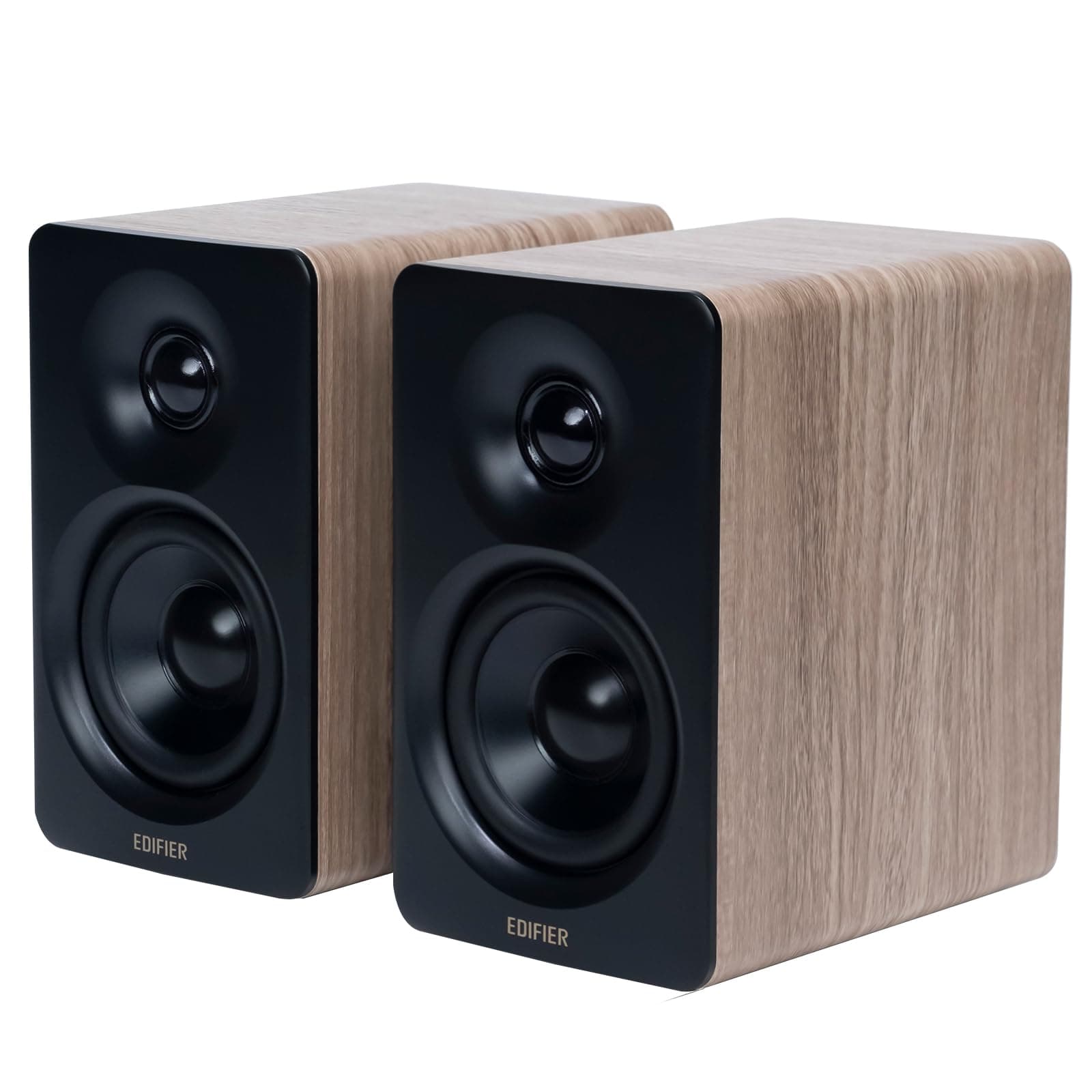 Edifier M60 Multimedia Speaker Bluetooth 5.3, 66W RMS, High-Resolution Audio & Hi-Res Wireless Audio, LDAC,3" Mid Bass & 1" Tweeter, USB-C & Aux Inputs, Compact Desktop Speaker (Oak)