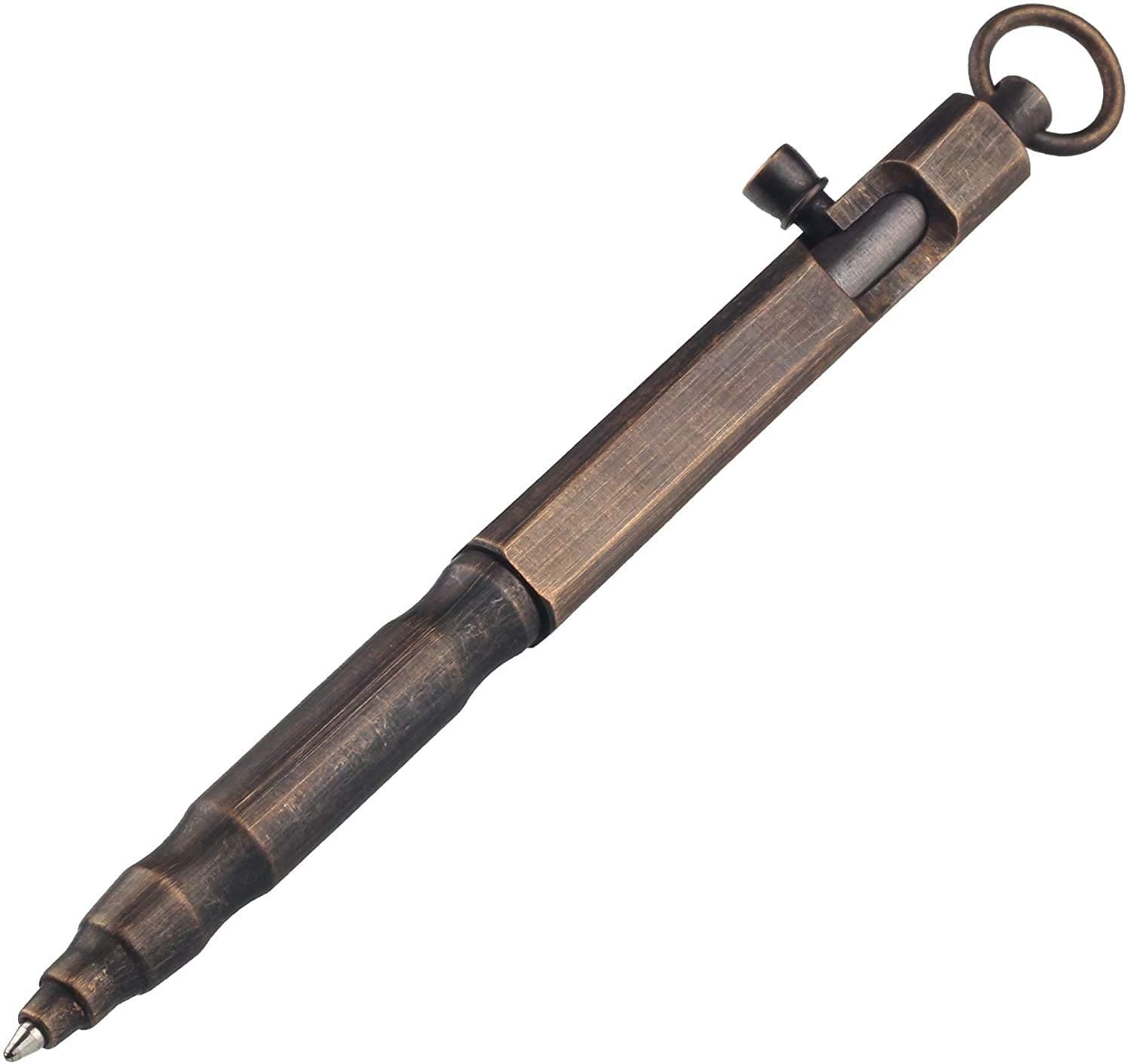 SMOOTHERPRO Solid Brass Bolt Action Pen | Ballpoint Pen | for Tremor Parkinson Arthritic Business EDC Signature | Color Bronze (BR631)