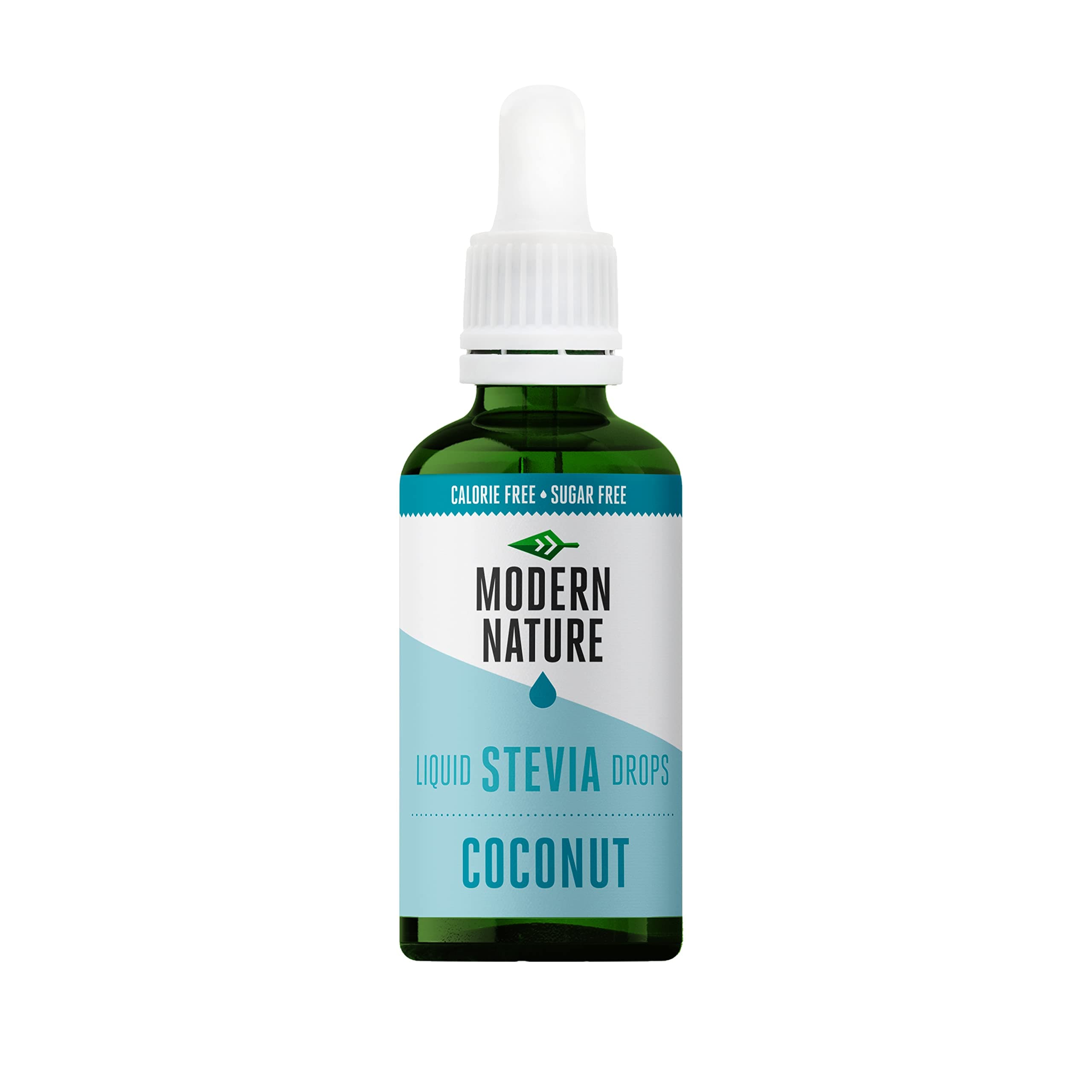 Modern Nature Coconut Flavour Drops | Sugar Free Flavour, Liquid Stevia Sweetener | Zero Calorie Water Drops & Natural Drink Enhancer for Flavoured Water & More – 50ml