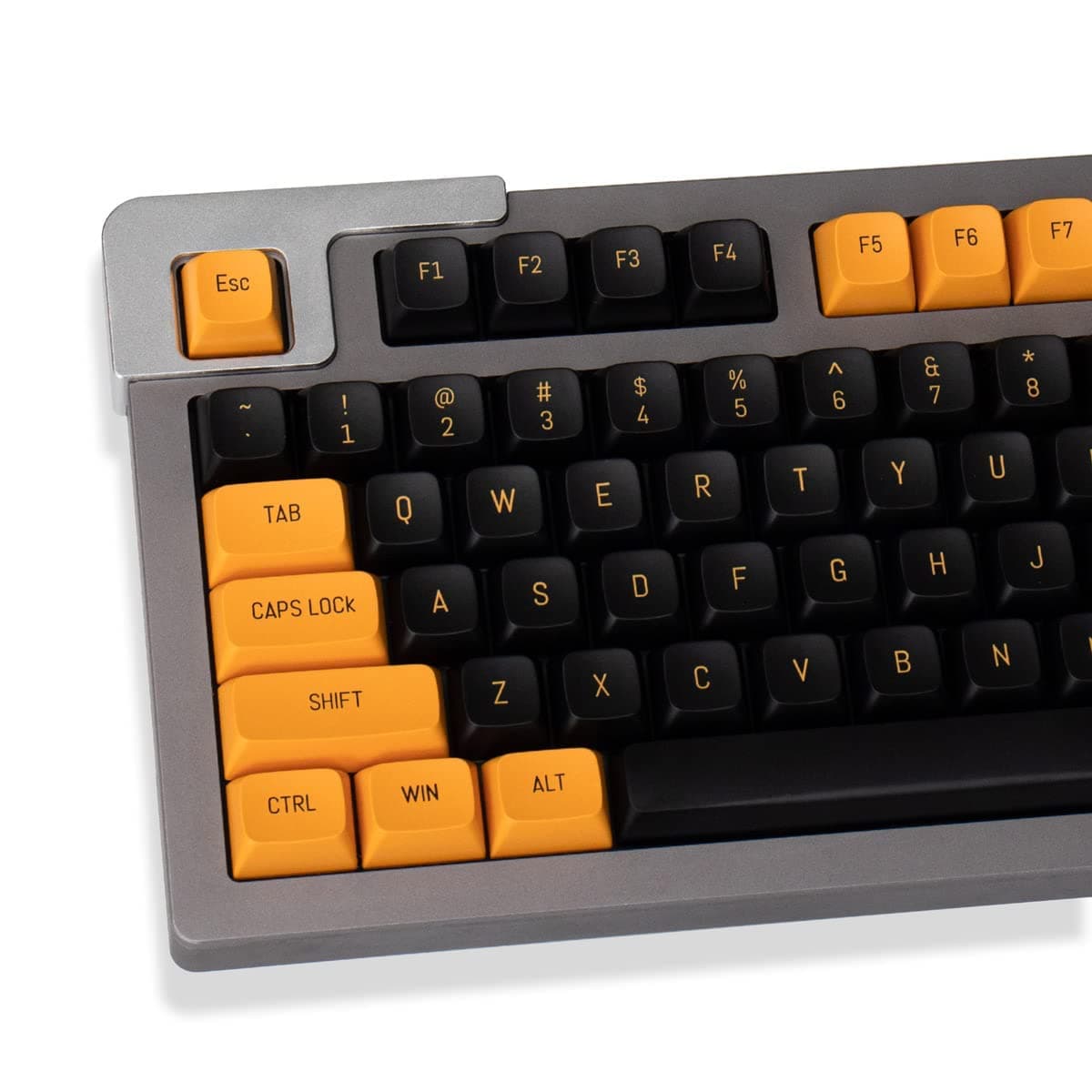 mintcaps Black and Orange Keycaps Set Doubleshot MSA Profile 150 Keys Custom Keycaps for Cherry MX 61/64/68/84/87/96/104/108 Mechanical Keyboard