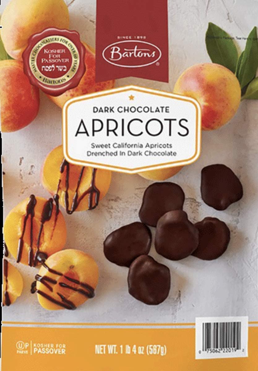 Bartons Dark Chocolate Apricots 1 Lb 4 Ounce Bag