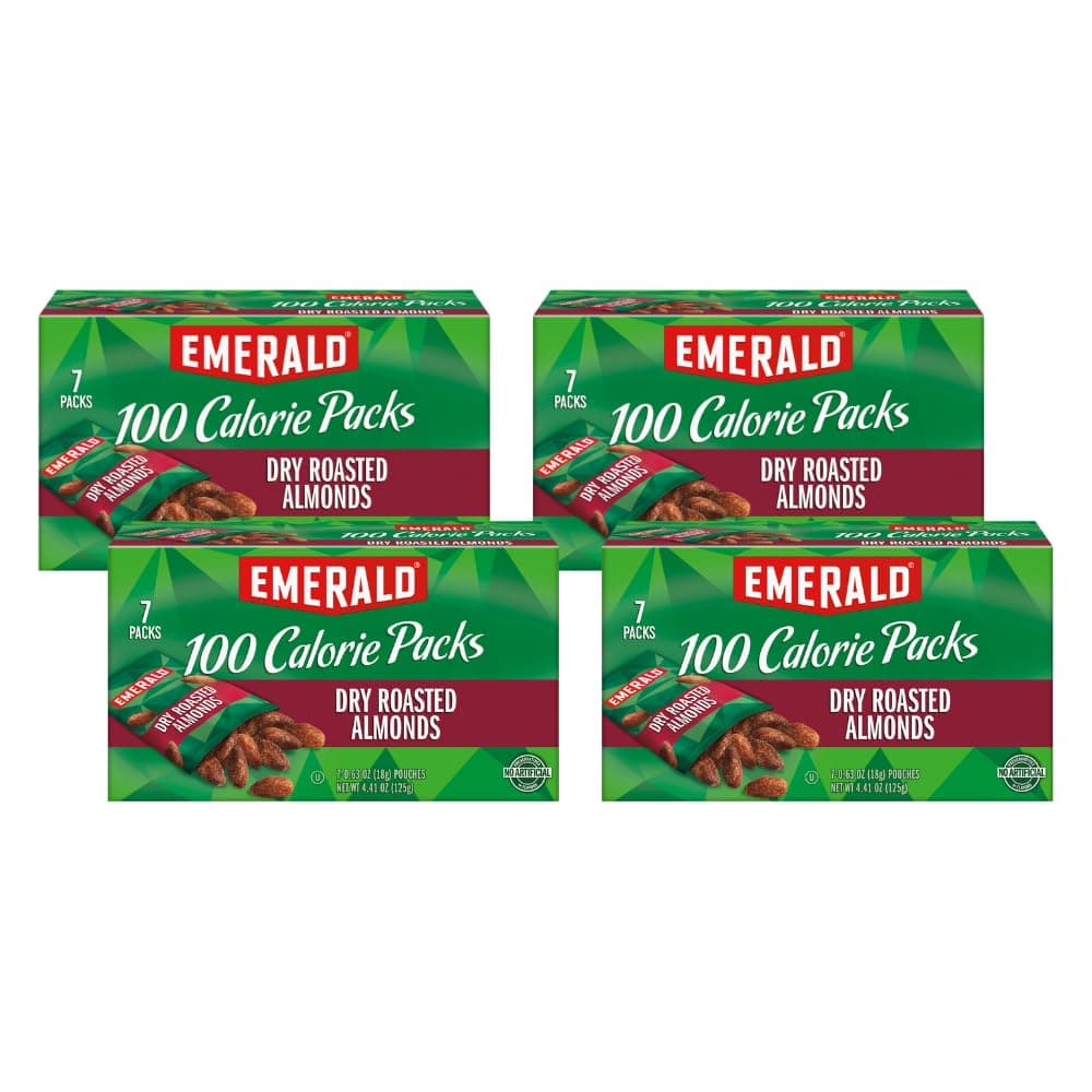 Nuts Dry Roasted Almonds, 100-Calorie Packs, 7 Count (Pack of 4)