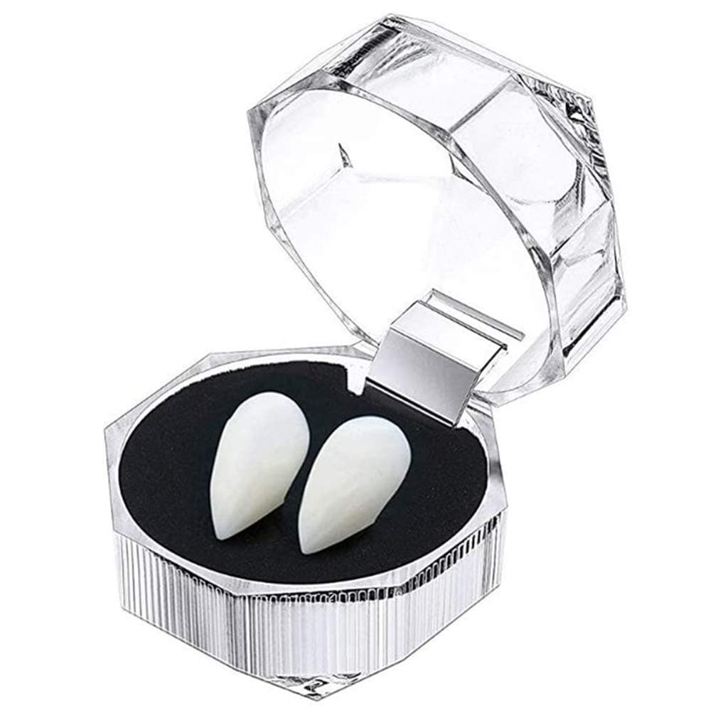 Playmate Cosplay Halloween Dentures Zombie Ghost Devil Werewolf Teeth Box Packed Gift Prop Costume Party 1 Pairs Vampire Teeth Fangs Toy (15mm)