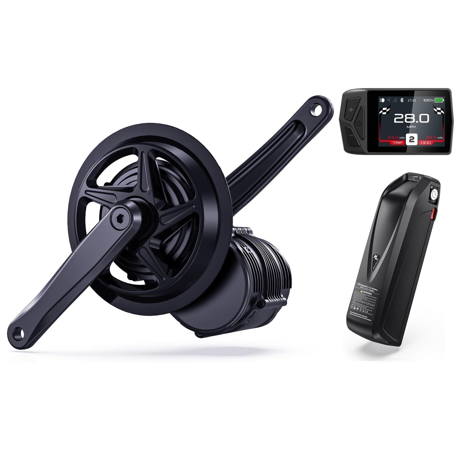 TSDZ-8 750W Mid-Drive Ebike Conversion Kit with Optional Battery - Upgrade Your Ride with Powerful Electric Bike Kit (68mm/73mm BB Length, Universal Fit)