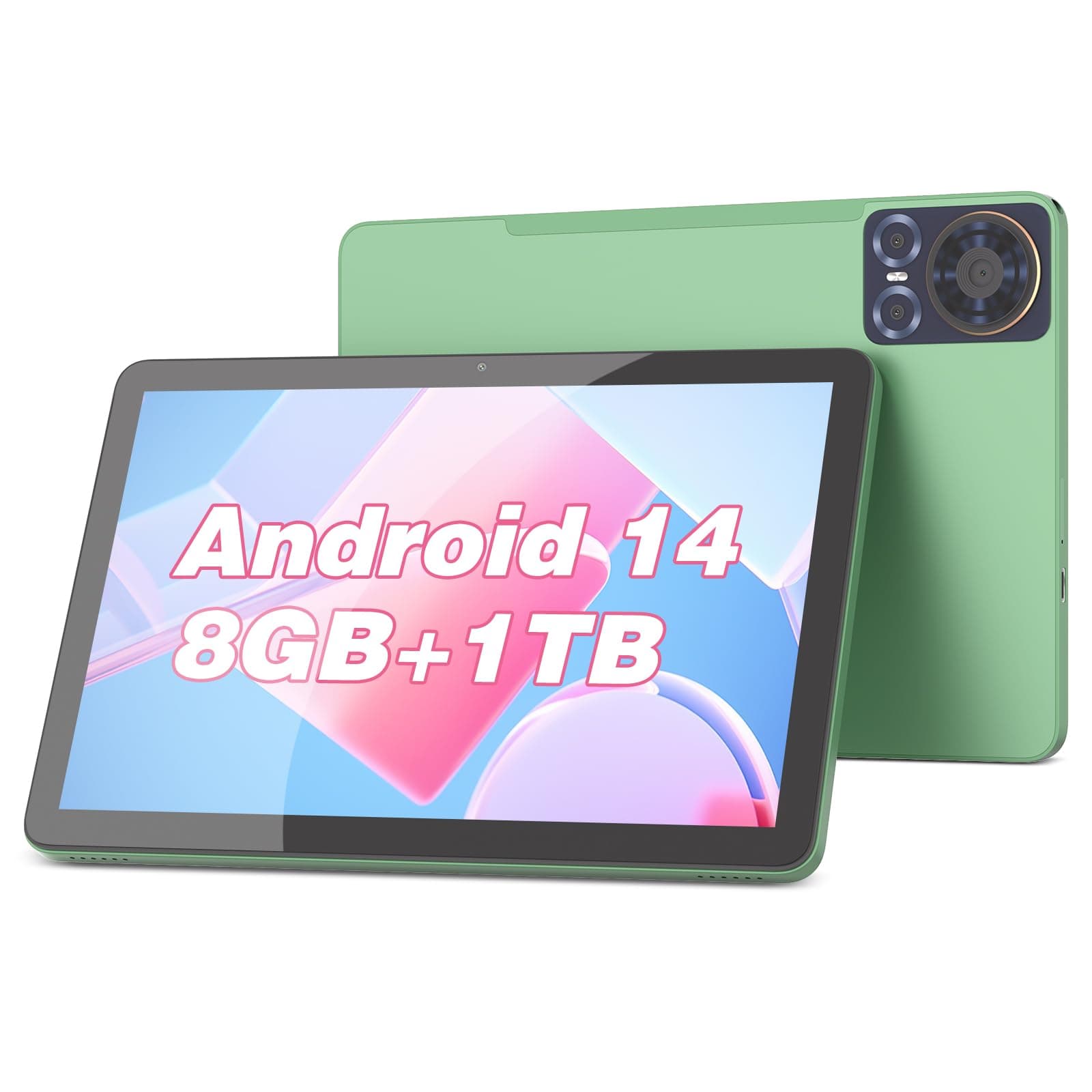 C idea10.1 Inches Tablet,Android 13 Tab,5G Tablet Dual SIM 8GB RAM 1TB ROM,10000mAh Battery With Bluetooth, WIFI and GPS CM8300plus(Green)