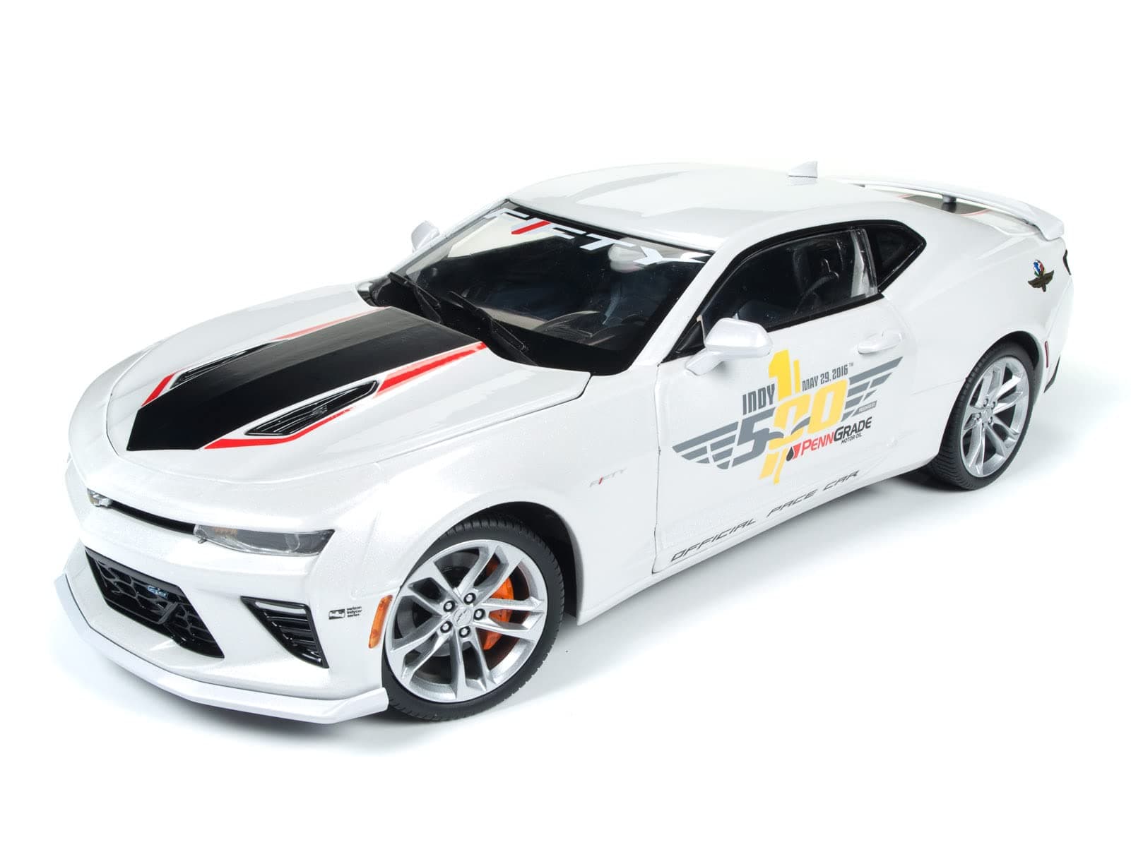 Auto World 2017 Chevy Camaro SS Indy 500 Pace Car, White - AW236 1/18 Scale Diecast Model Toy Car