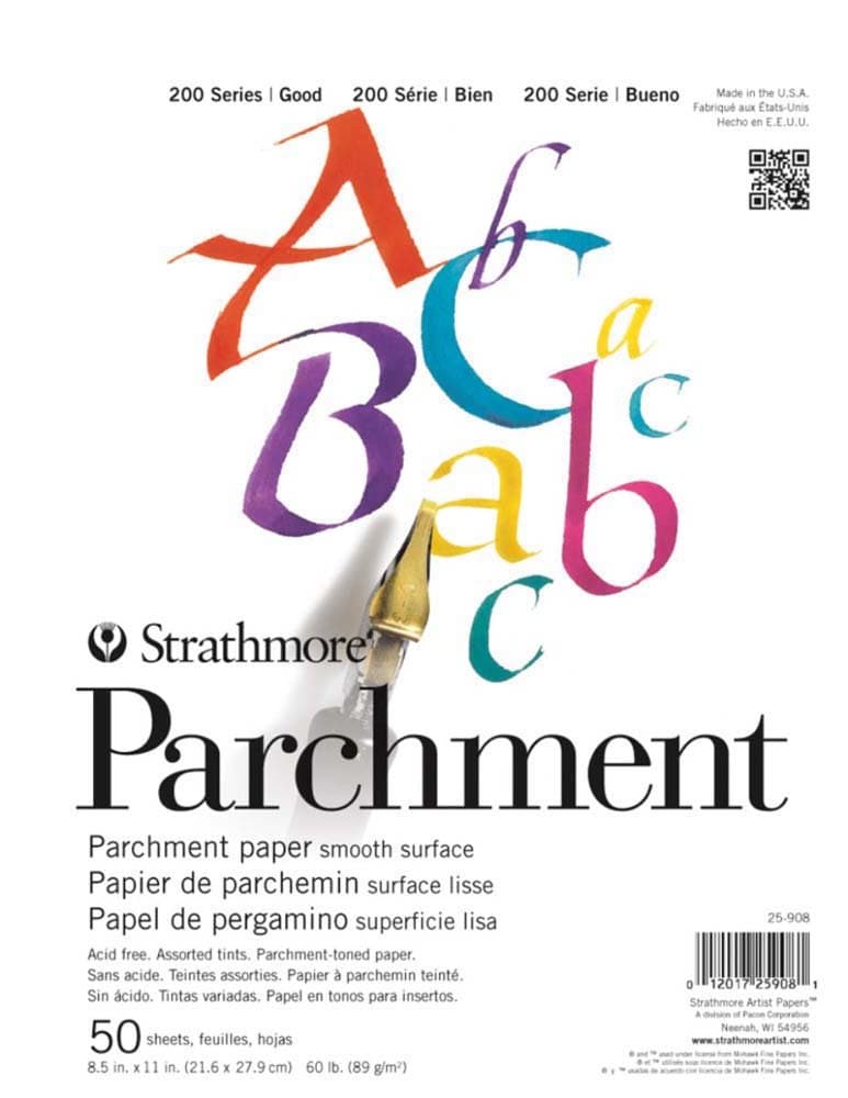 (25-908 200 Series Parchment, Assorted Tints, 8.5 by 11", 50 Sheets