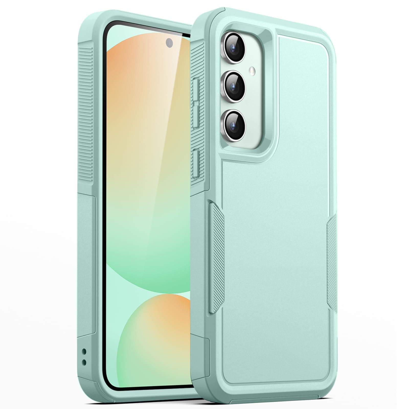 JETech Case for Samsung Galaxy S24 FE, Heavy Duty Dual-Layer Protection, Rugged Tough Shockproof Phone Cover with Matte Design (Mint Green)