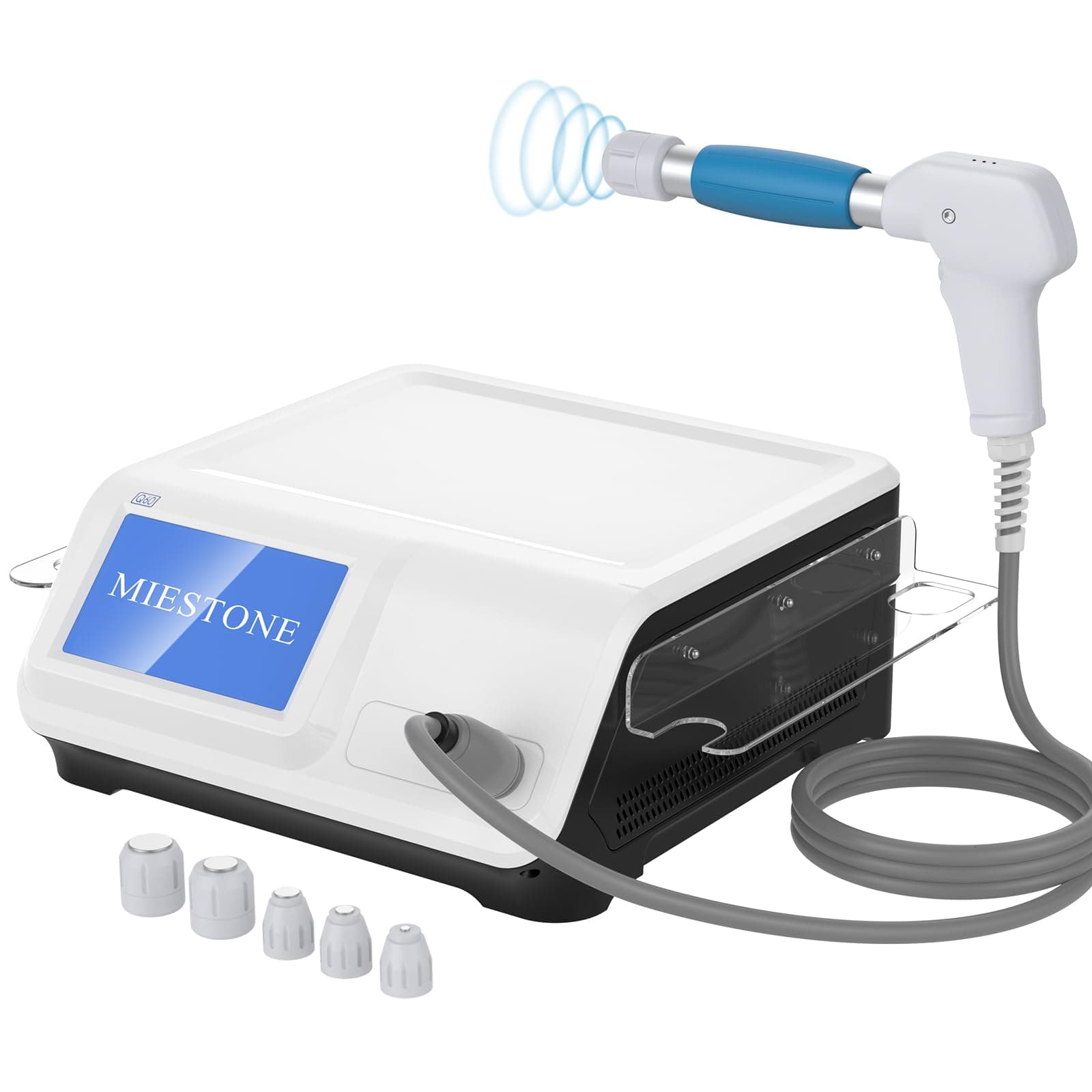 Extracorporeal Shock Wave ESWT Machine, Shockwave Therapy Machine for Muscle, Joint, Shoulders, Waist Pain Relief, Home Use, Gym, Rehabilitation Center, No Side Effects (Black)