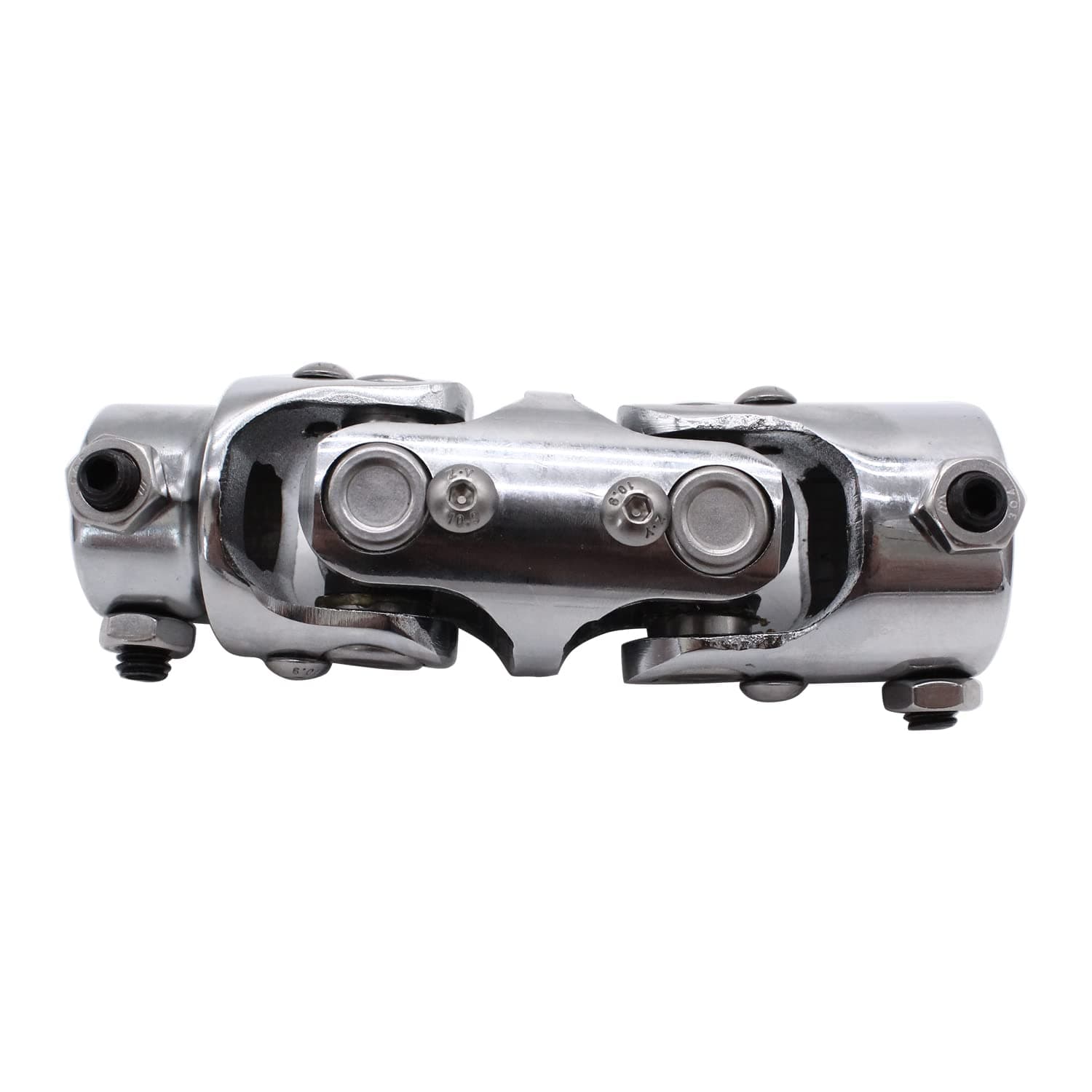 1 PC SHLPDFM Chrome Double Universal Steering 1" DD X 3/4" DD Double U-Joint Shaft