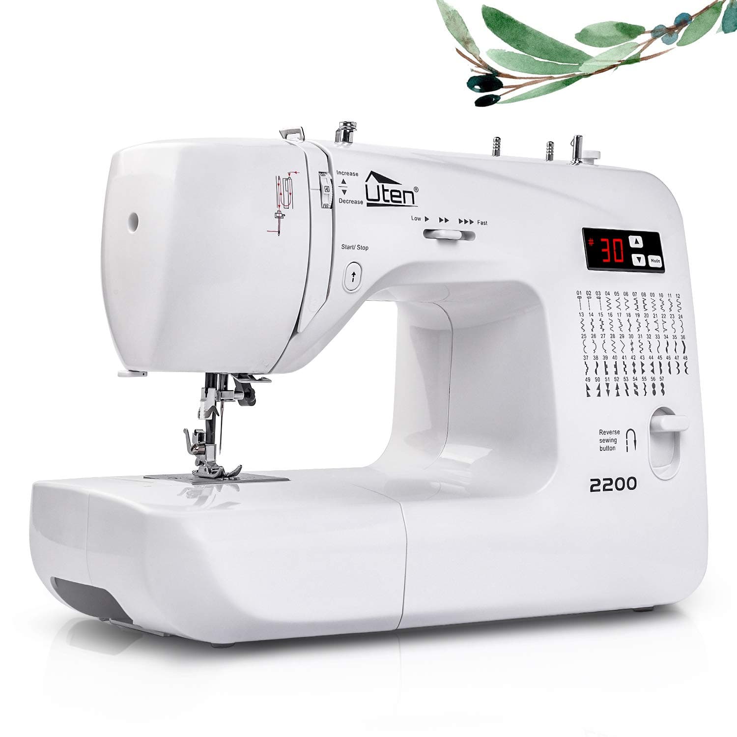 Portable Sewing Machine, Computerized Sewing Machine with 60 Unique Integrated Stitches and 8 Eyelets
