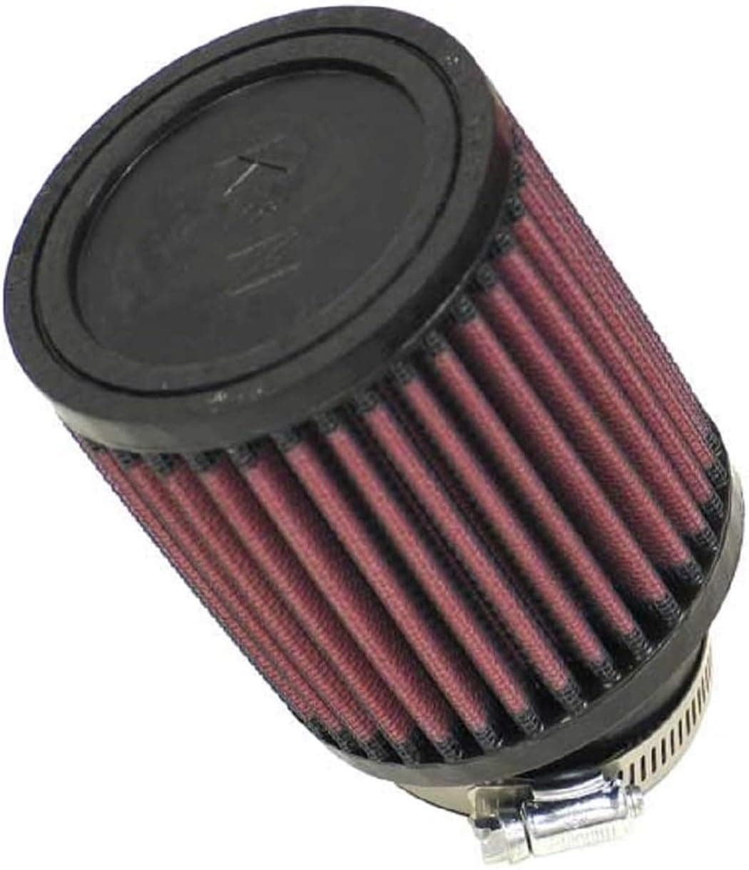 K&N High-Flow Original Lifetime Universal Clamp-On Air Filter: High Performance, Premium, Washable: Flange Diameter: 2.25 In, Filter Height: 4 In, Flange Length: 1 In, Shape: Round, RU-1700