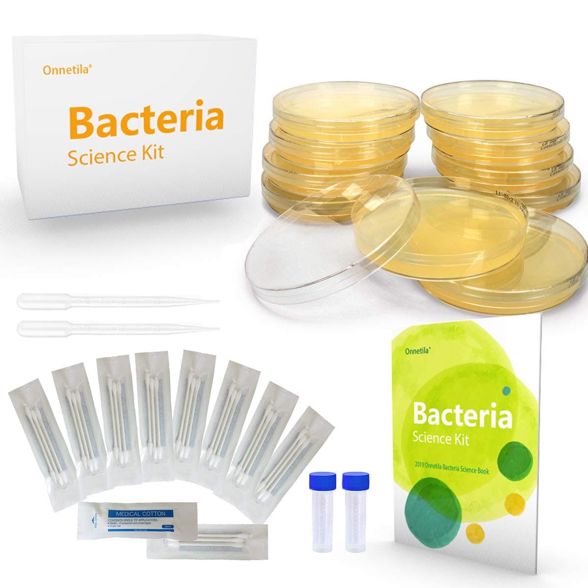 Bacteria Science Kit Petri Dishes with Agar Educational STEM Science Fair Project Kit for Kids Age 9 and Above