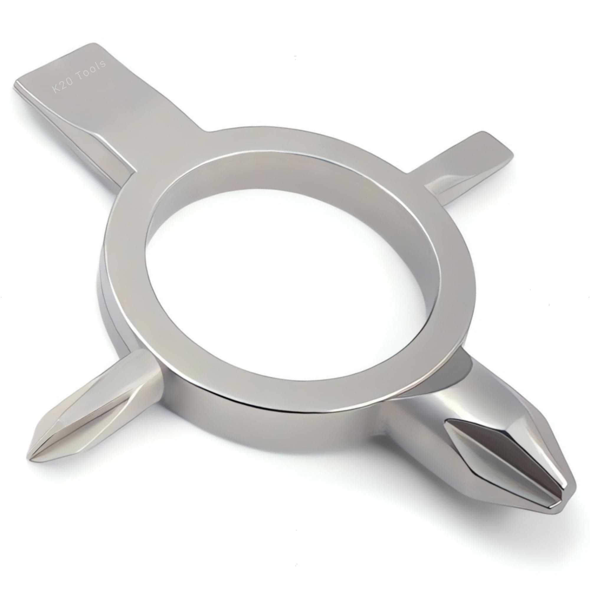 Screwdriver Keychain with Phillips and Flat Head - Tiny EDC Pocket Tool (#1, #2)