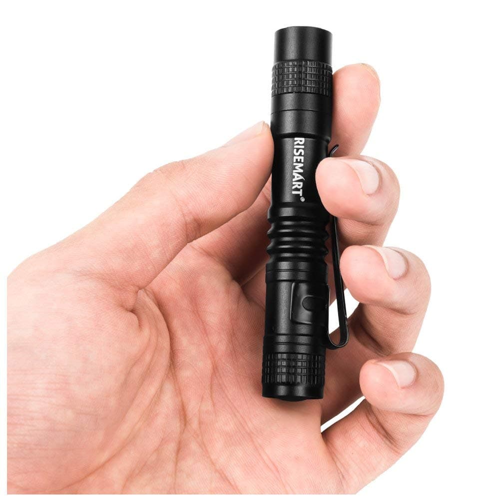 Super Small Mini Flashlight AAA CREE XPE-R3 100 Lumens Ultra Bright LED Pen light Pocket Clip Tactical Torch Lamp(3.5")