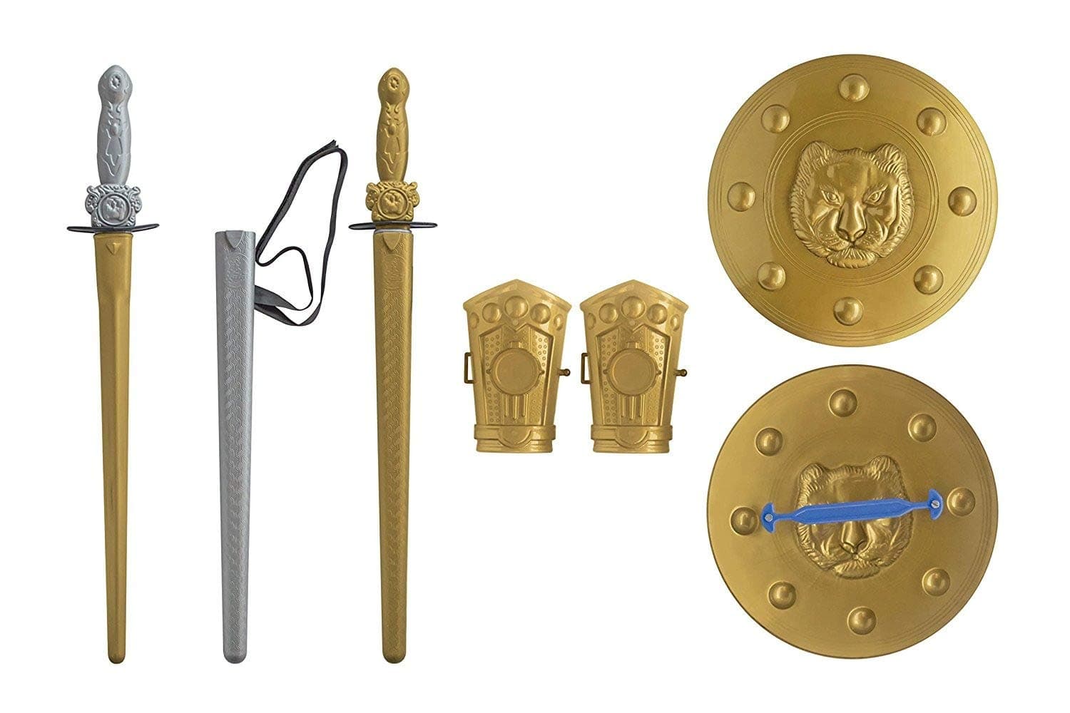 Mighty Sword Set with Guards for Kids (1 Sword - 55 CM, 1 Sword Cover, Waist Belt,2 ARM Guards and 1 Guard)