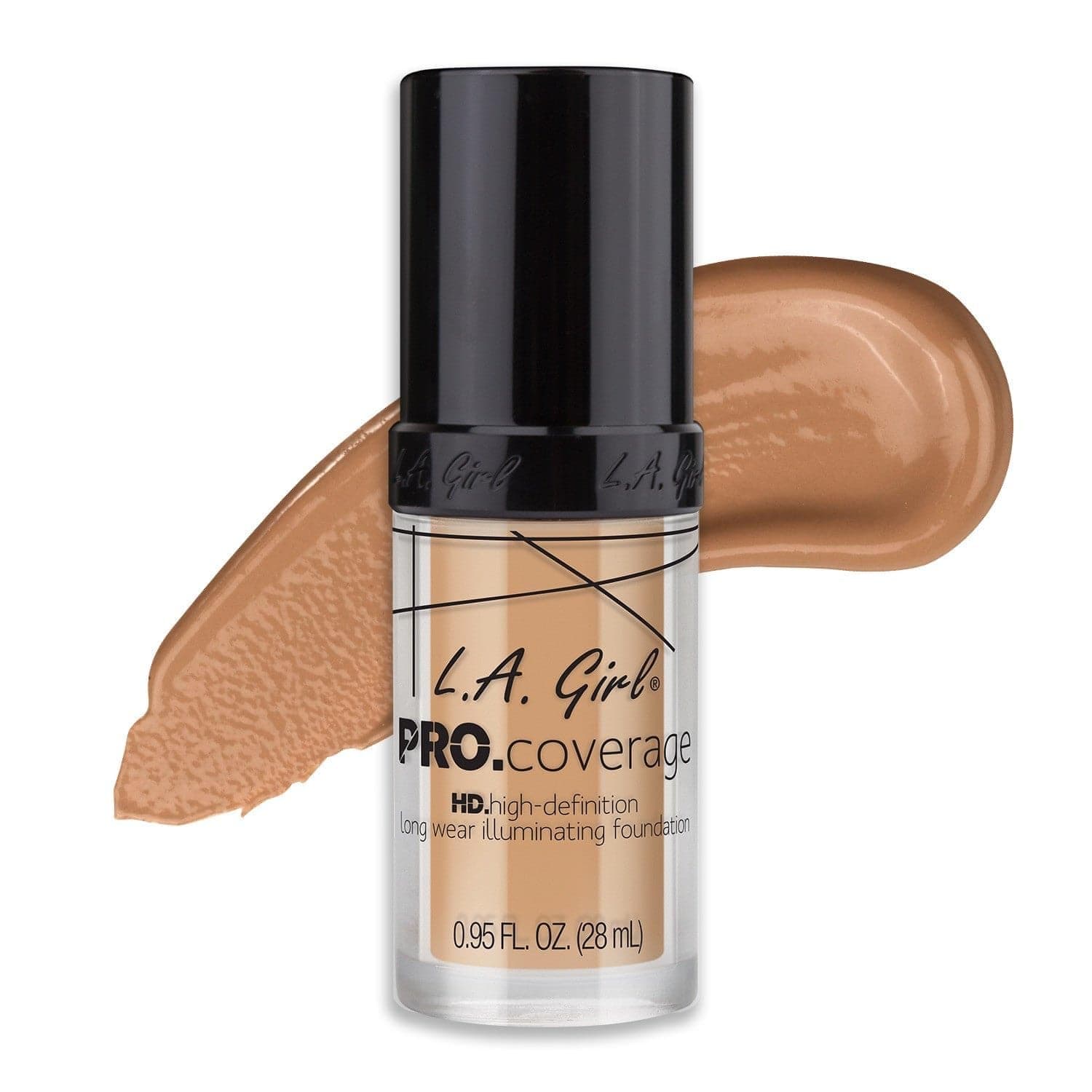 L.A. Girl Pro Coverage Liquid Foundation, Natural, 0.95 Fl Oz (Pack of 1)