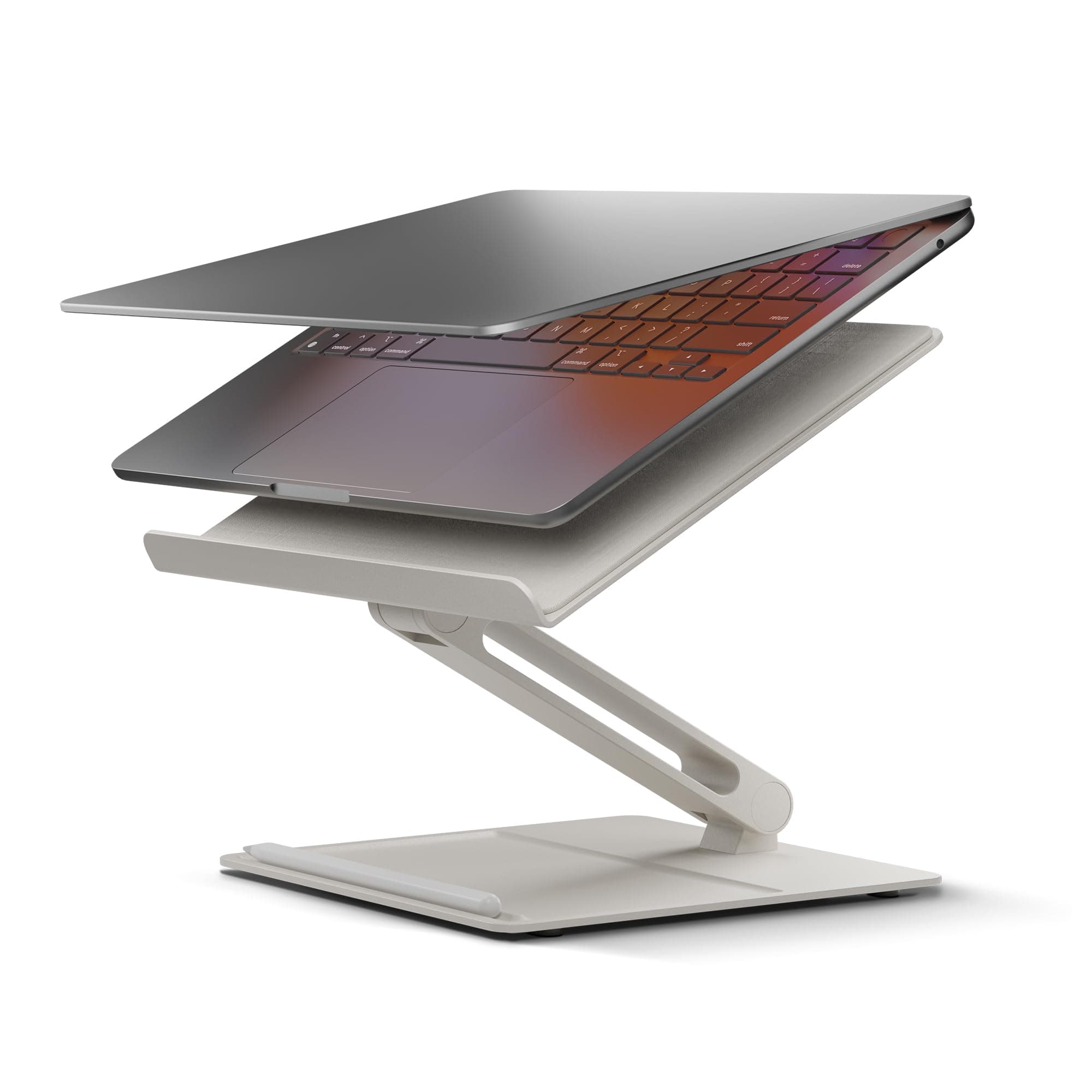 – Native Union Desk Laptop Stand – Height Adjustable Ergonomic Computer Stand – Compatible with MacBook Air/Pro, iPad, Dell, HP, Lenovo, Microsoft Surface & Laptops & Tablets Up to 5kg (Sand Stone)