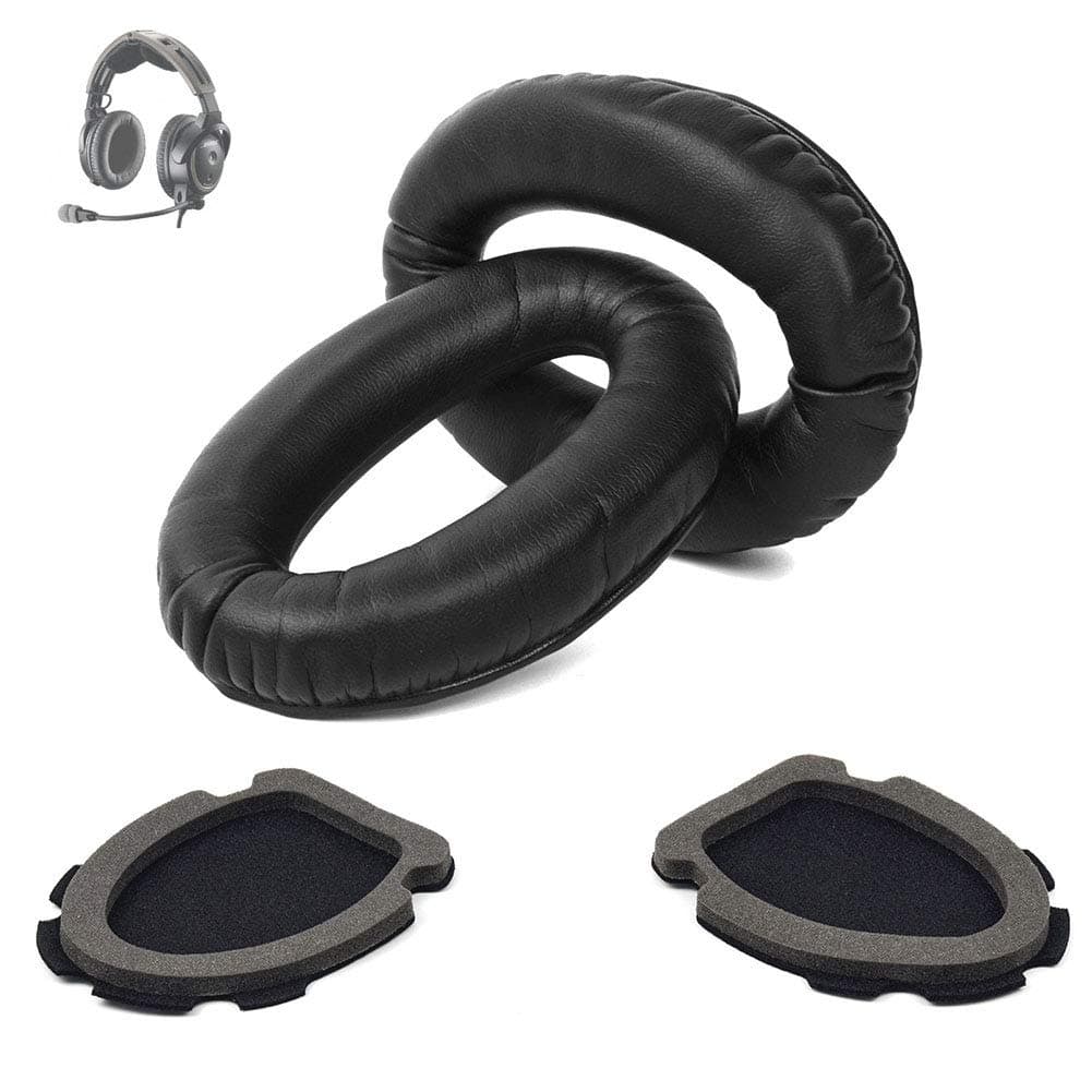A20 Headset Replacement Ear Pads Cushions Kit Compatible with Bose Aviation Headset X A10 A20 Headphones, Ear Cups Cover Repair Parts Memory Foam (Black)