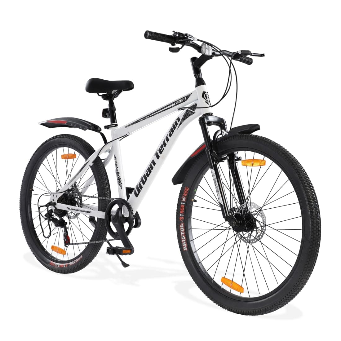 Urban Terrain Galaxy Max Multispeed High Performance Mountain Cycles for Men with Complete Accessories MTB Bike 26T (7 Speed, White)