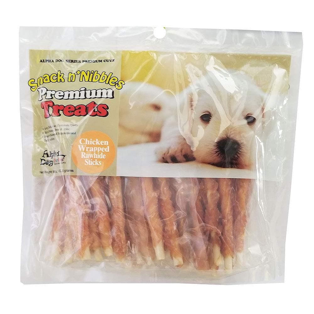 Alpha Dog Series Chicken Wrapped Rawhide Sticks-16oz (Pack of 2)