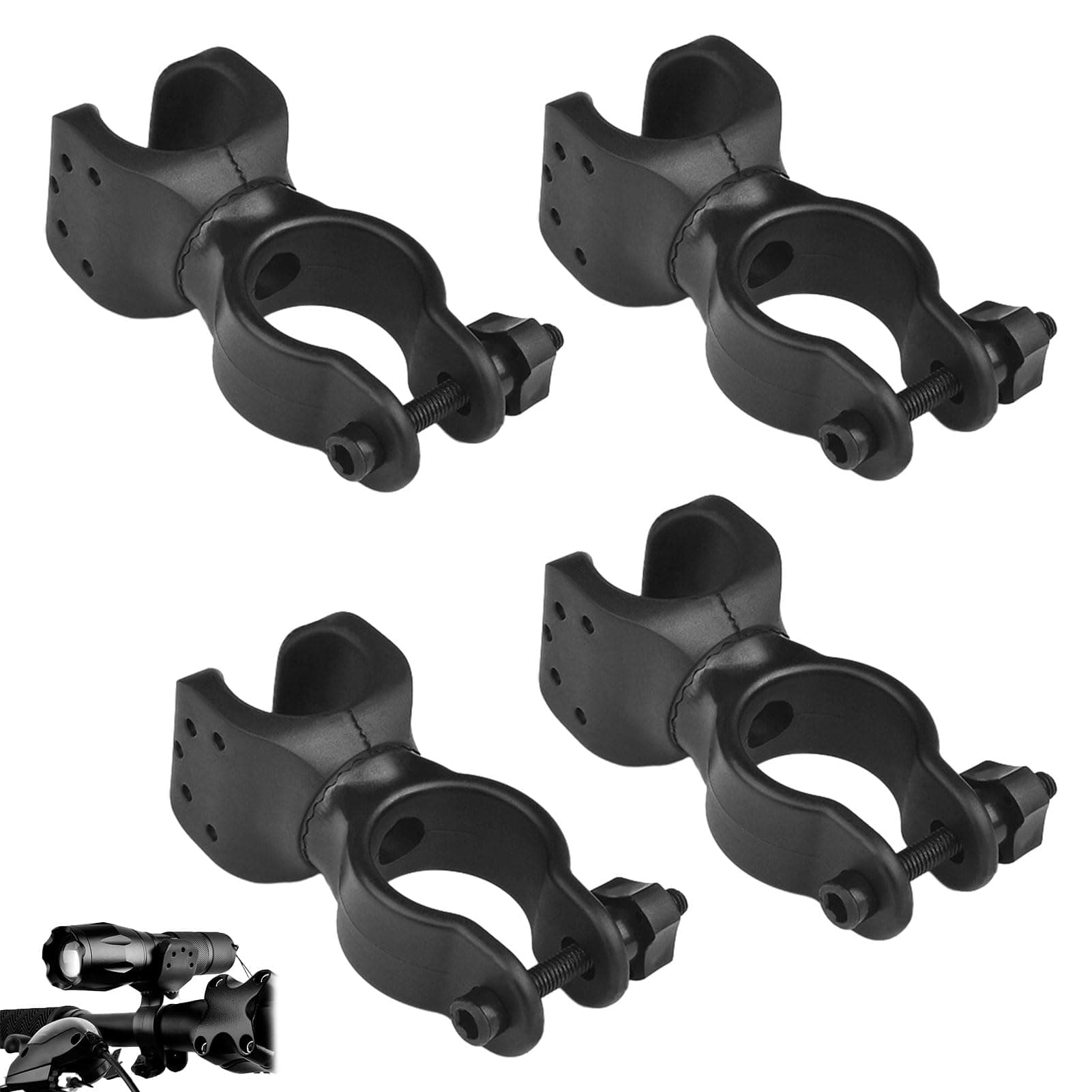 4Pcs Cane Holder for Drive Rollator,Walking Stick Holder for Mobility Scooter,Portable Walking Stick Holder,Sturdy Cane Holder for Bike,Suitable for Crutch Holder,Wheelchair,Mobility Scooter,Bike